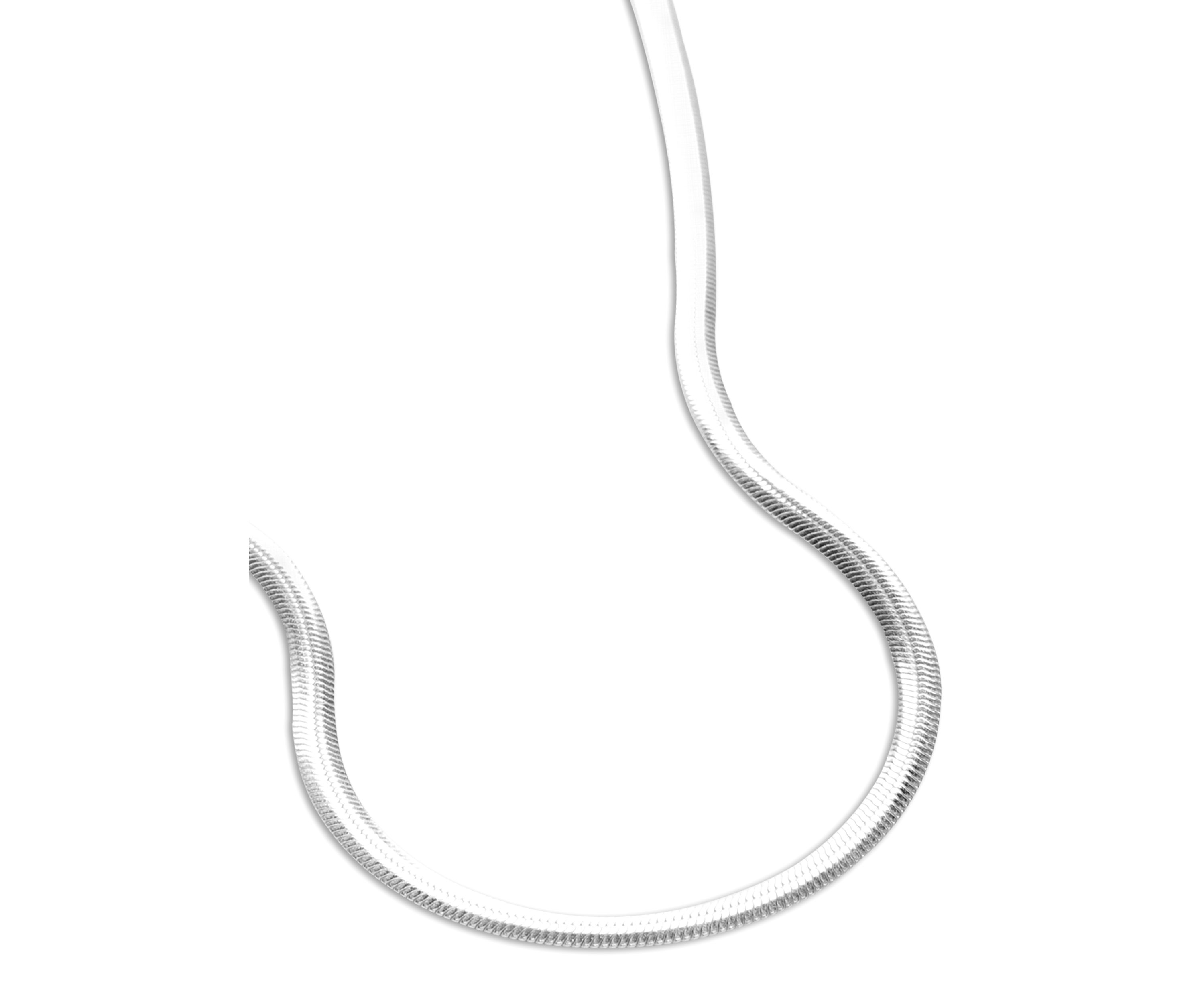 18" Silver Plated Round Snake Chain