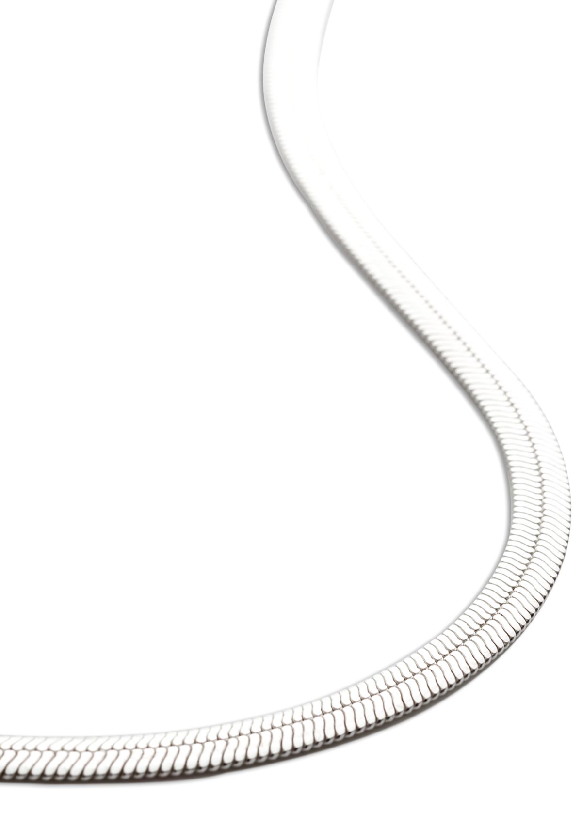 24" Silver Plated Herringbone Chain 