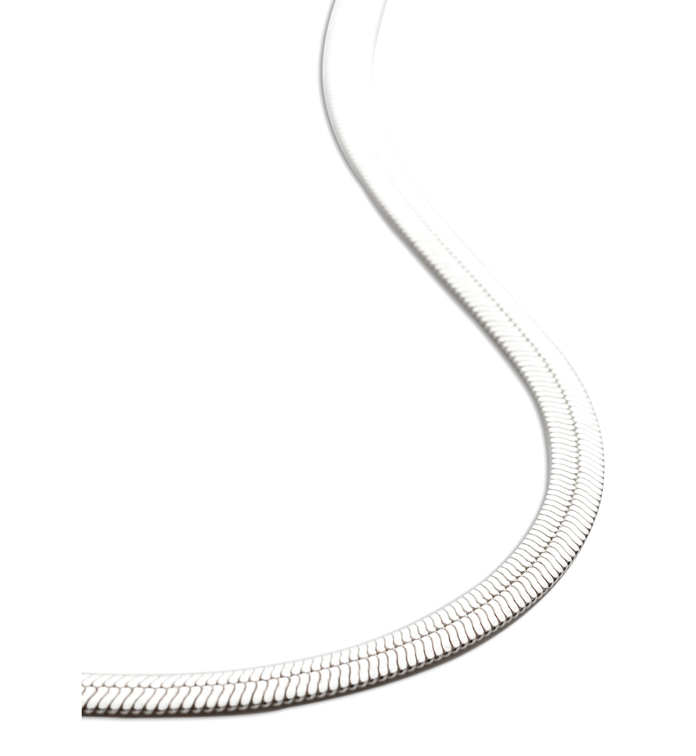 24" Silver Plated Herringbone Chain 