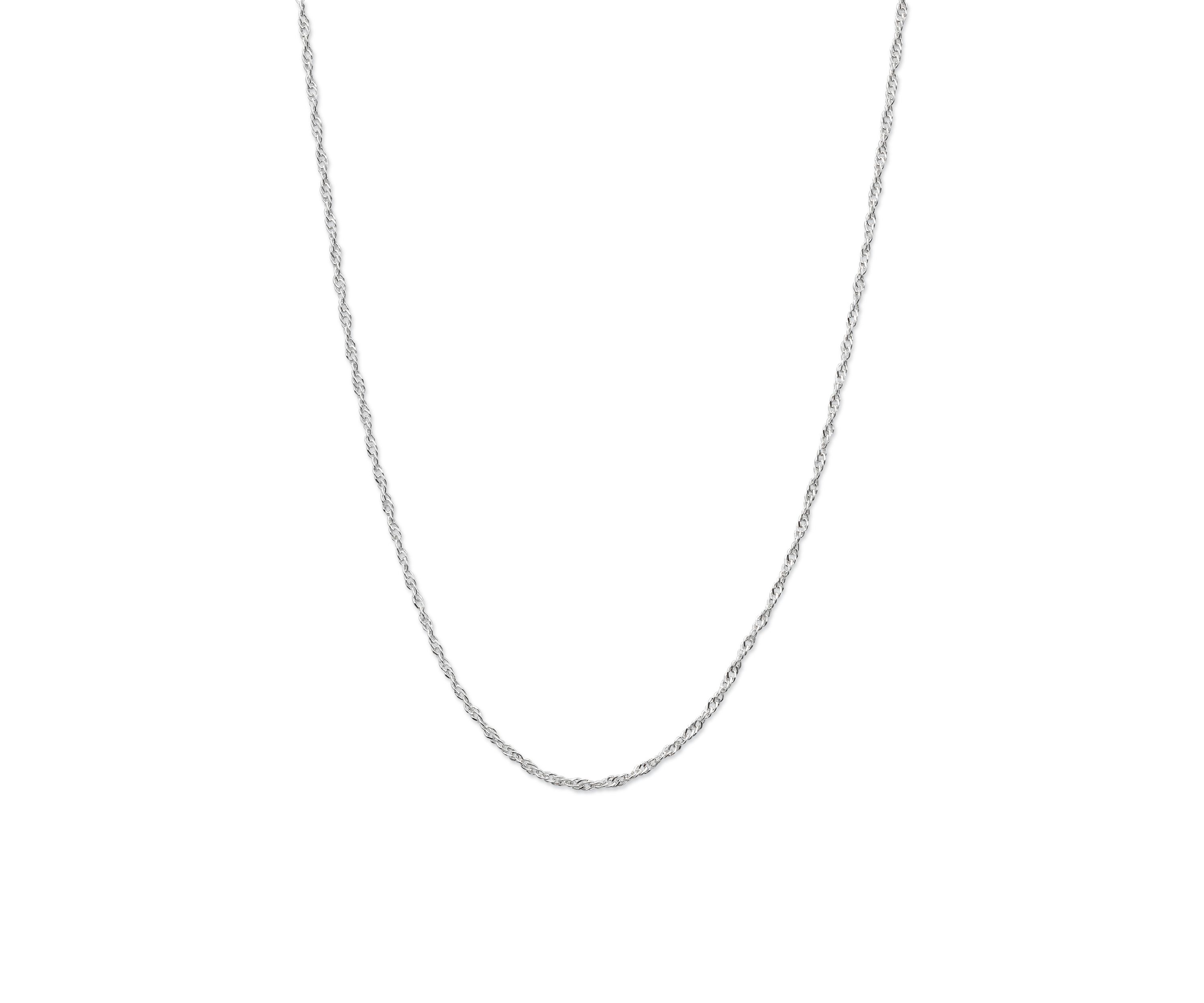 Silver Plated Twisted Chain Necklace