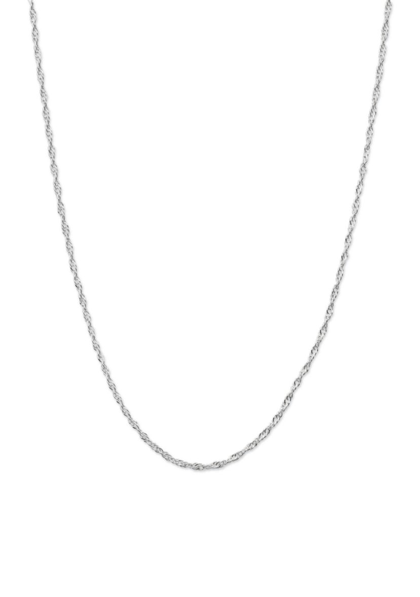 Silver Plated Twisted Chain Necklace