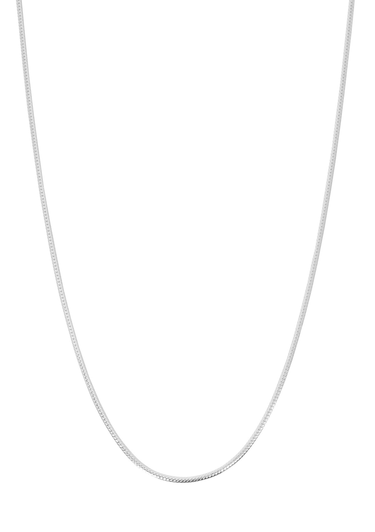 Silver Plated 18 Chain Link Necklace