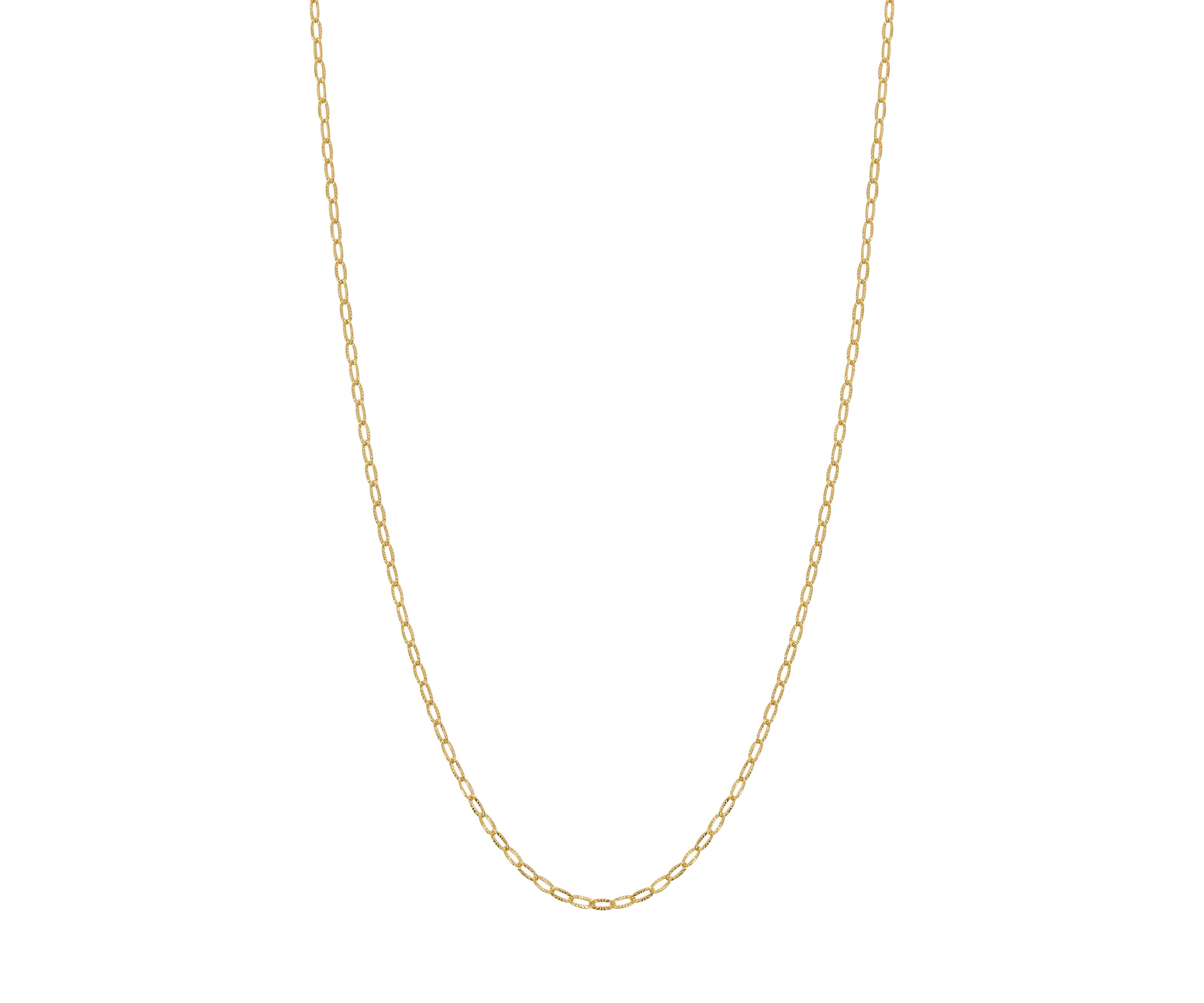 Gold Plated 18 Oval Chain Link Necklace