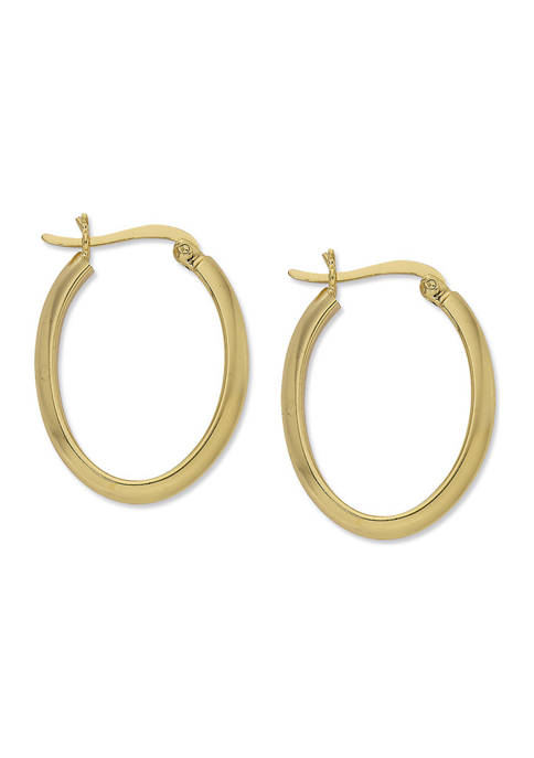 Hoop Earrings in 24K Gold Plated Sterling Silver