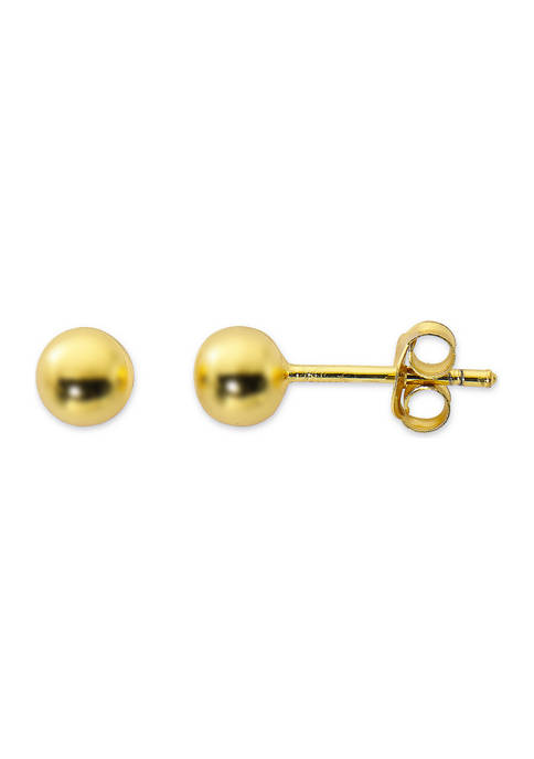 Belk Silverworks 5 Millimeter Ball Button Earrings in