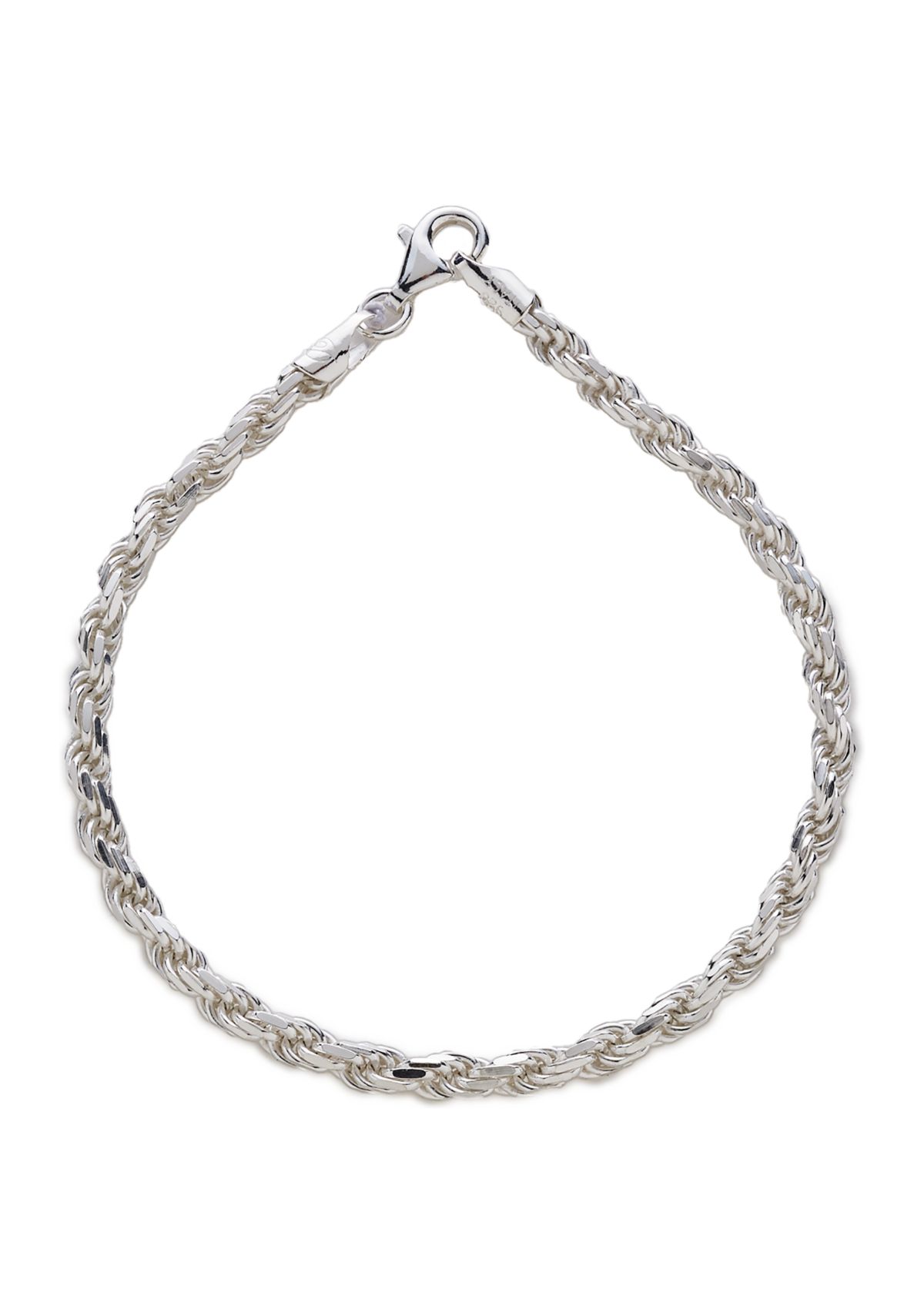 Sterling Silver 80 Rope Bracelet 
