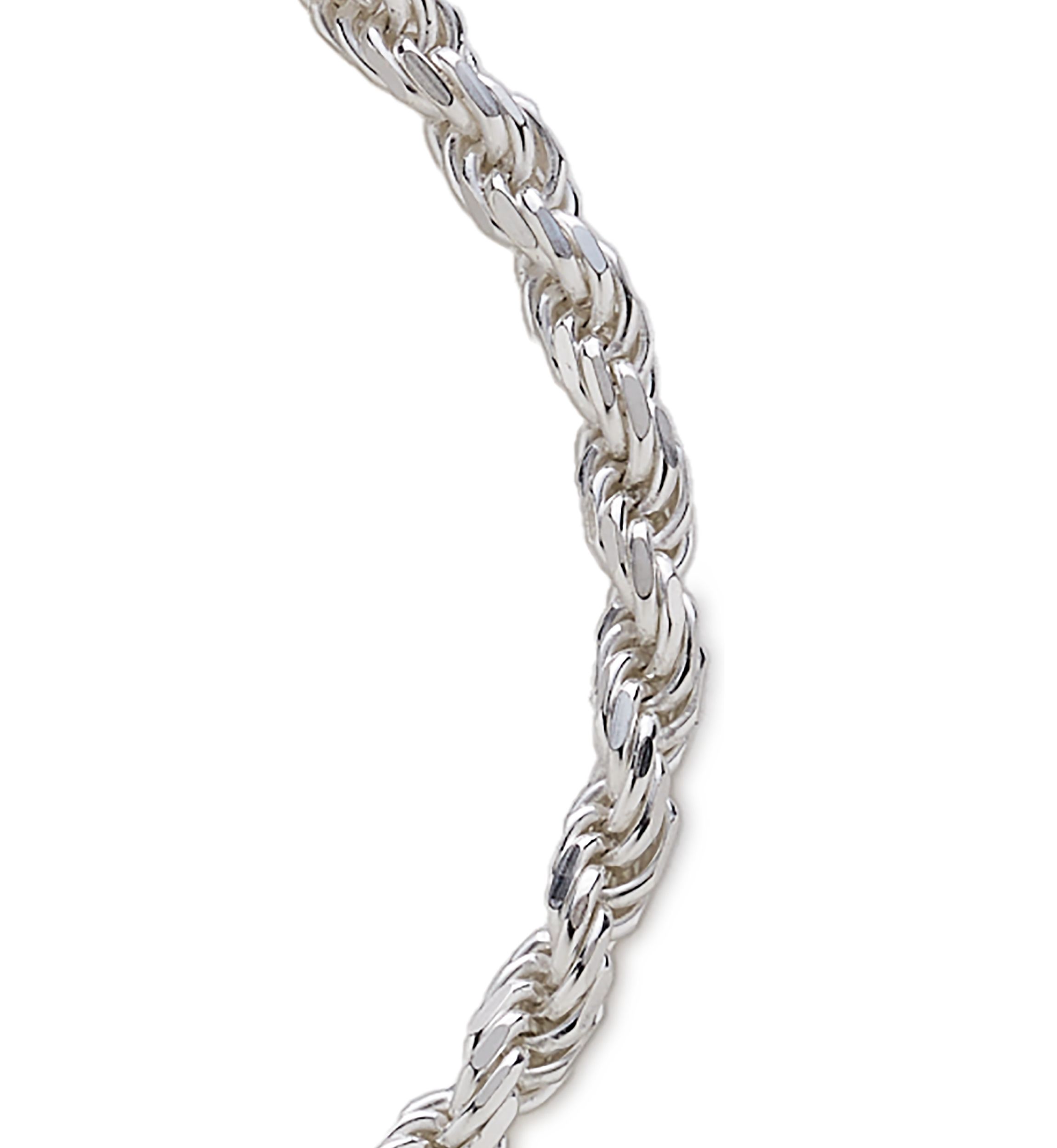 Sterling Silver 80 Rope Bracelet 