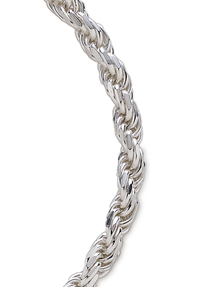 Sterling Silver 80 Rope Bracelet 