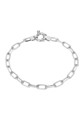 Belk & Co. Sterling Silver Sparkling Link Bracelet | belk