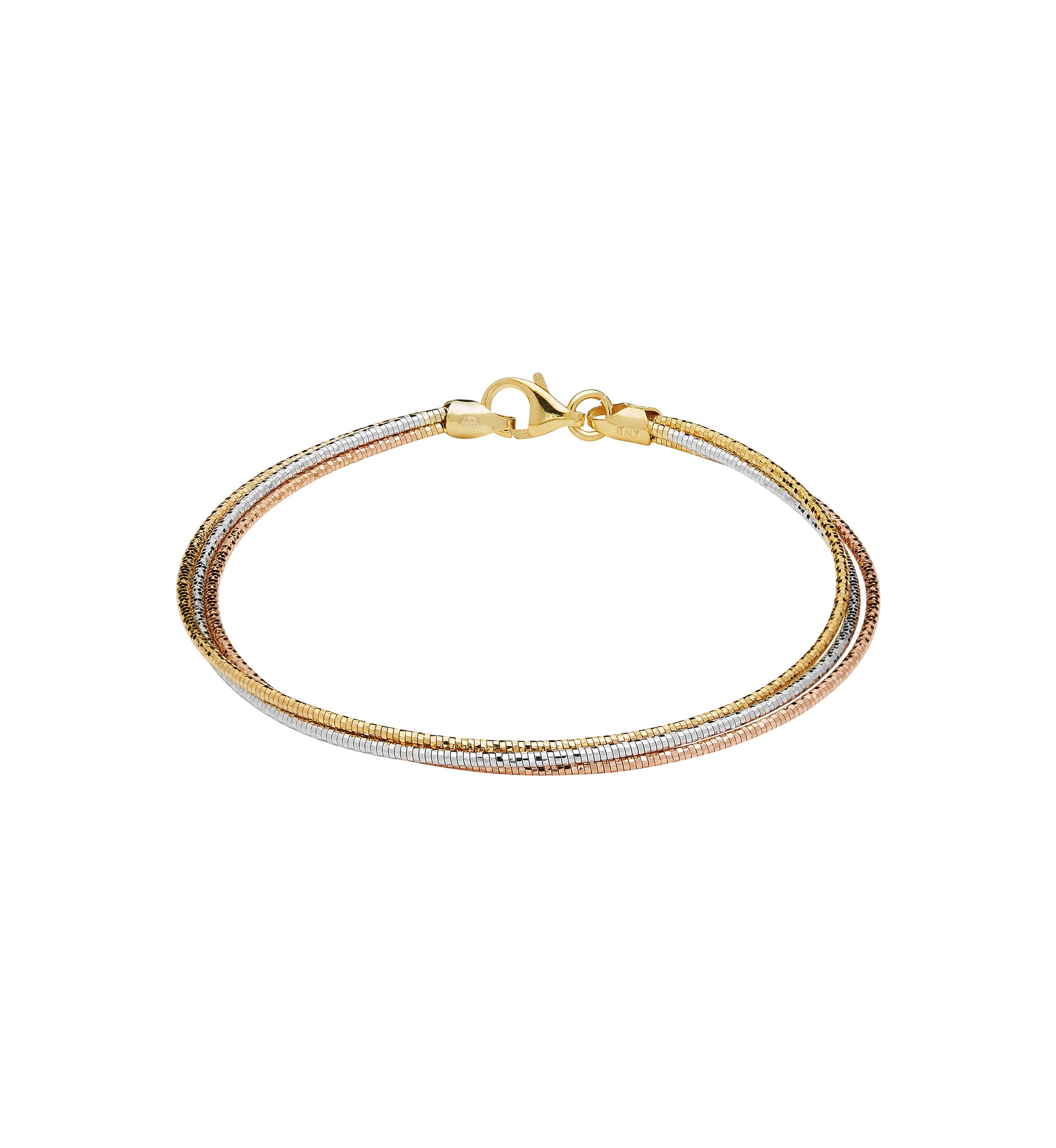 Tri Tone Multi-Strand Bracelet 