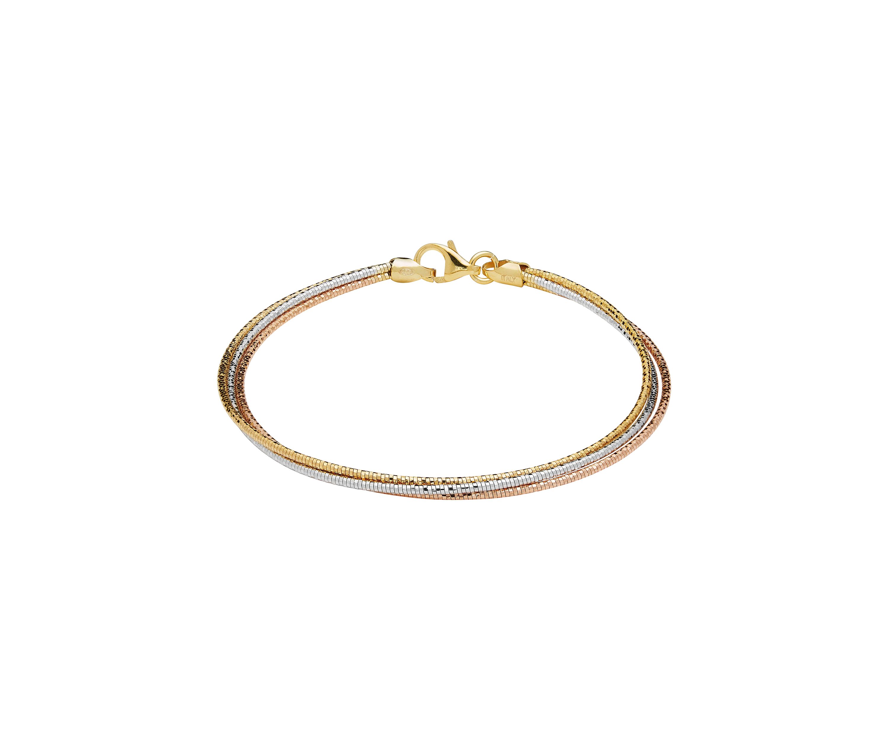 Tri Tone Multi-Strand Bracelet 