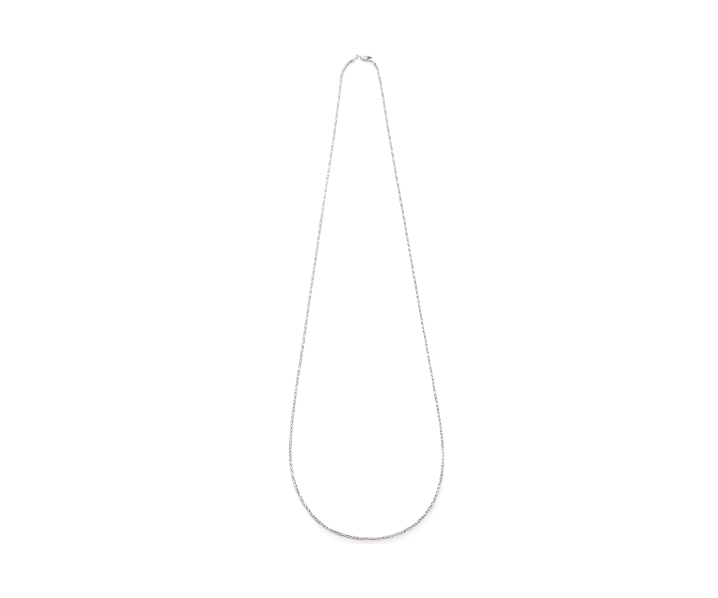 Sterling Silver Popcorn Necklace 