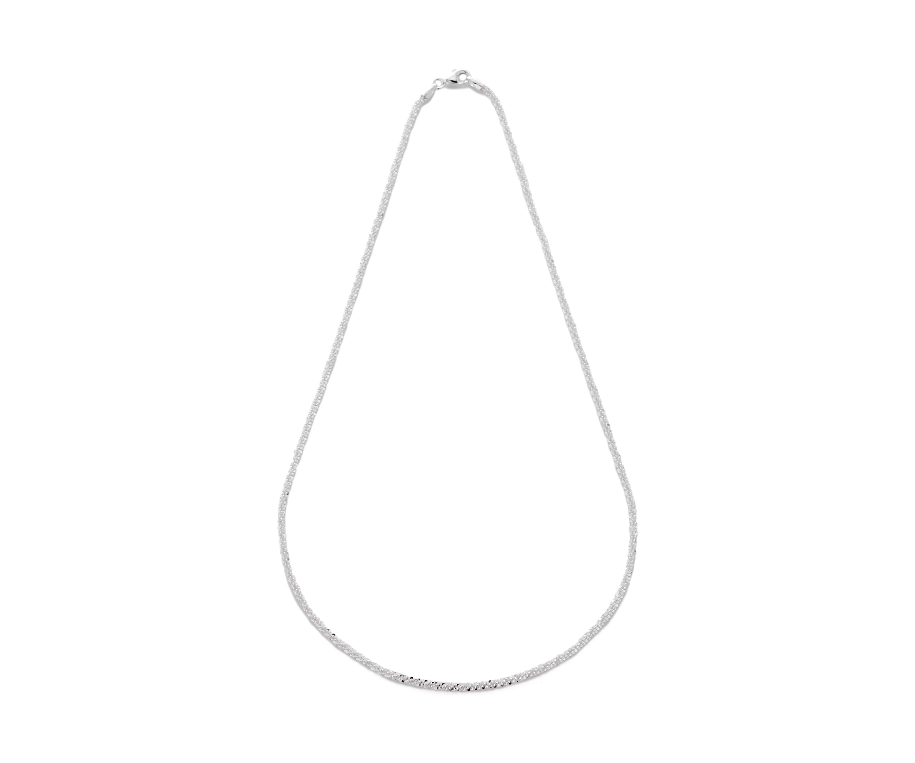 	  Sterling Silver Twist Necklace