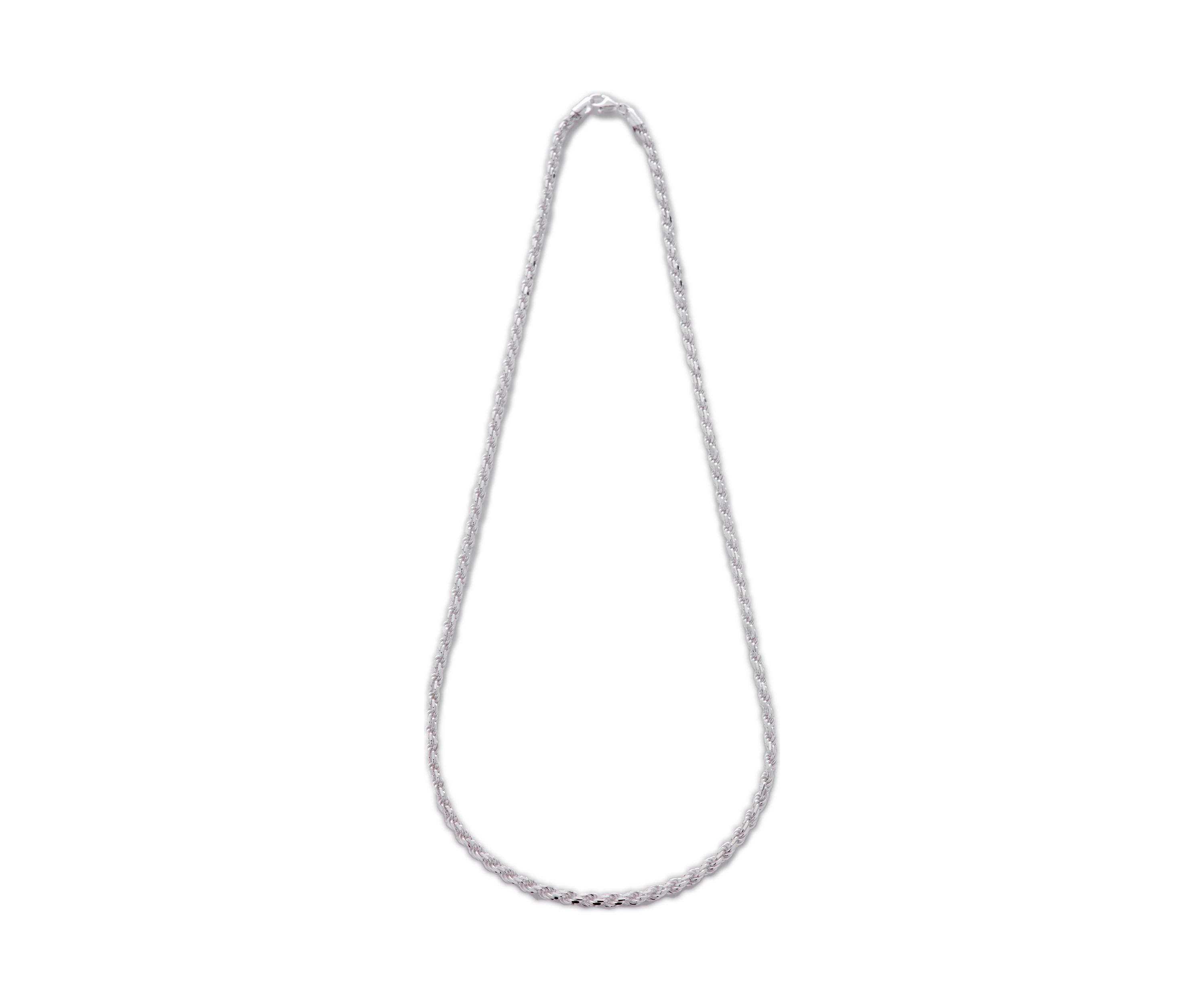 Sterling Silver 80 Rope Necklace