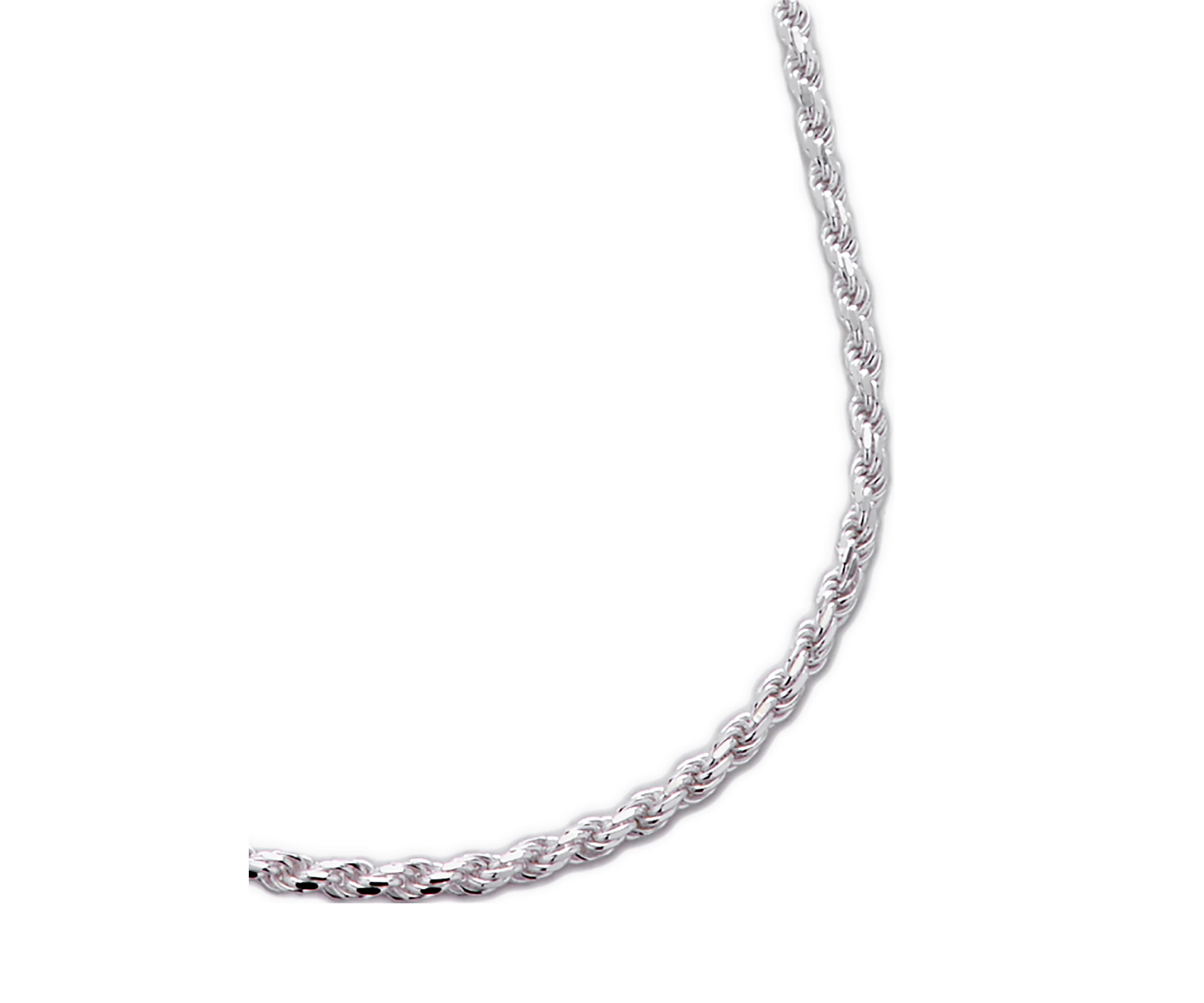 Sterling Silver 80 Rope Necklace