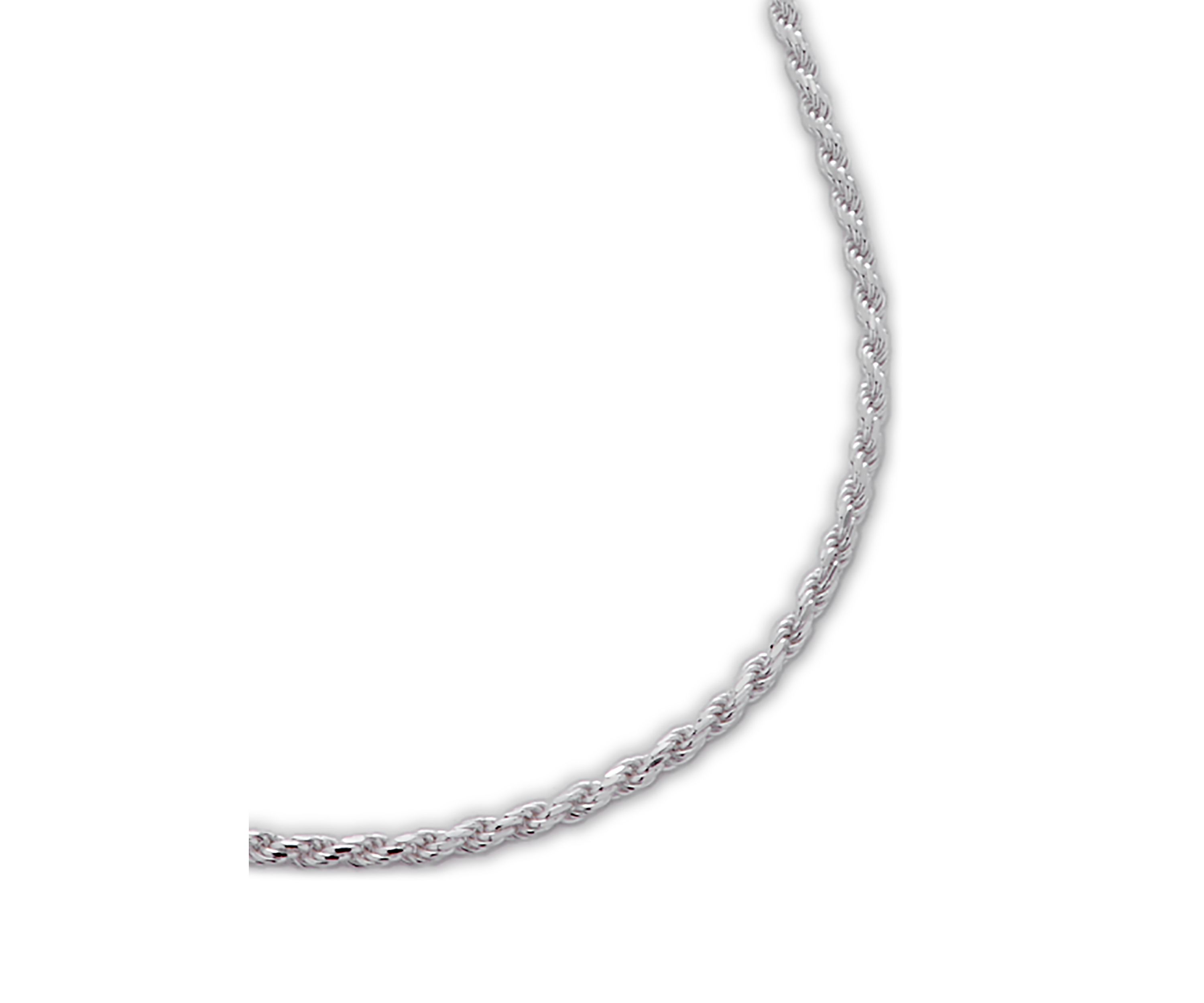 Sterling Silver 18 Inch Rope Chain Necklace