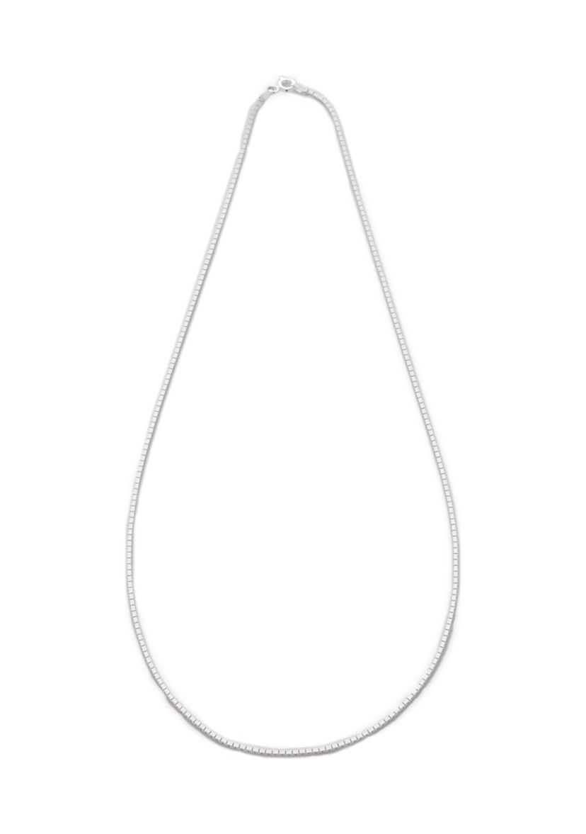 Sterling Silver Solid Box Necklace