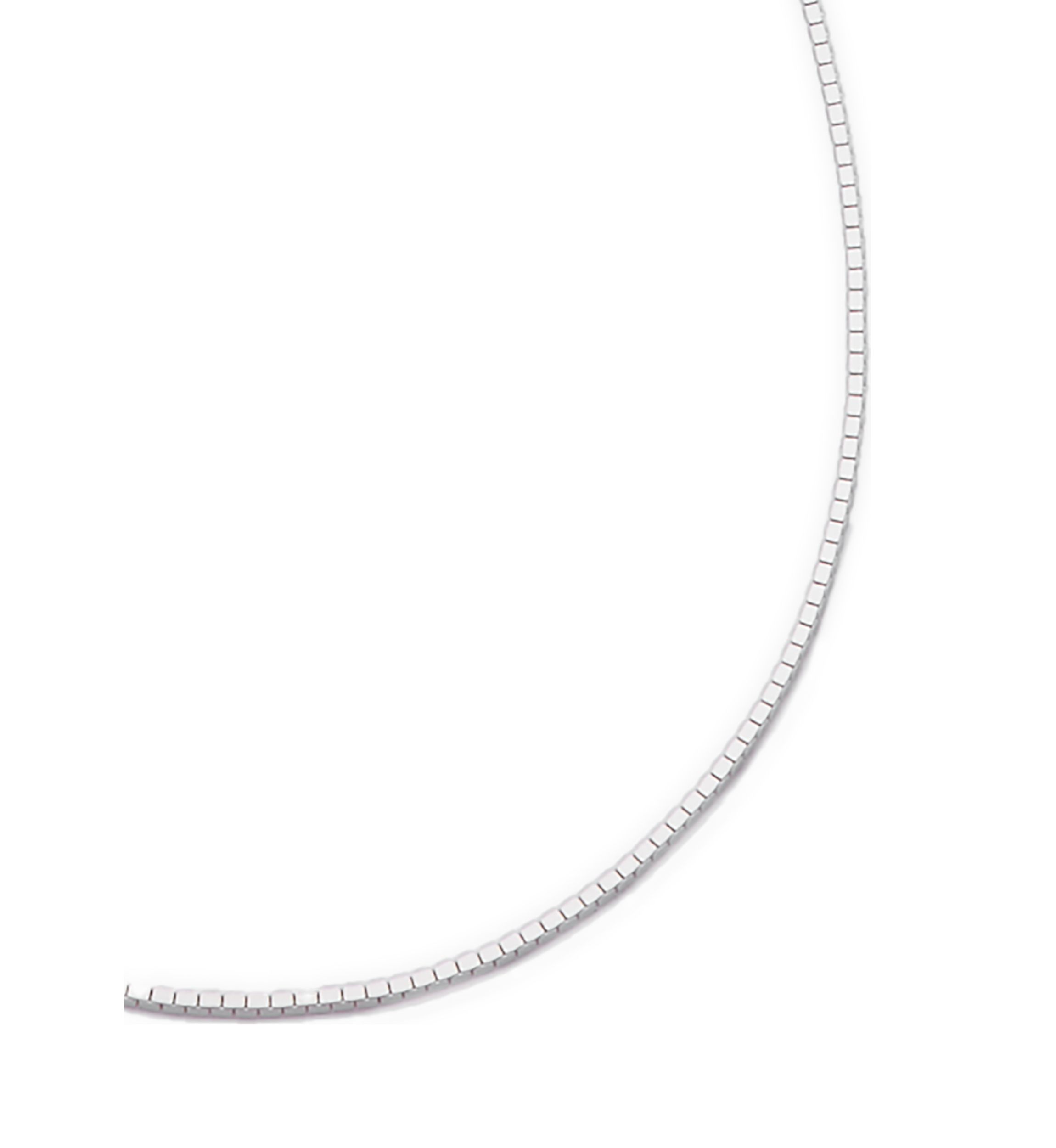 Sterling Silver Solid Box Necklace