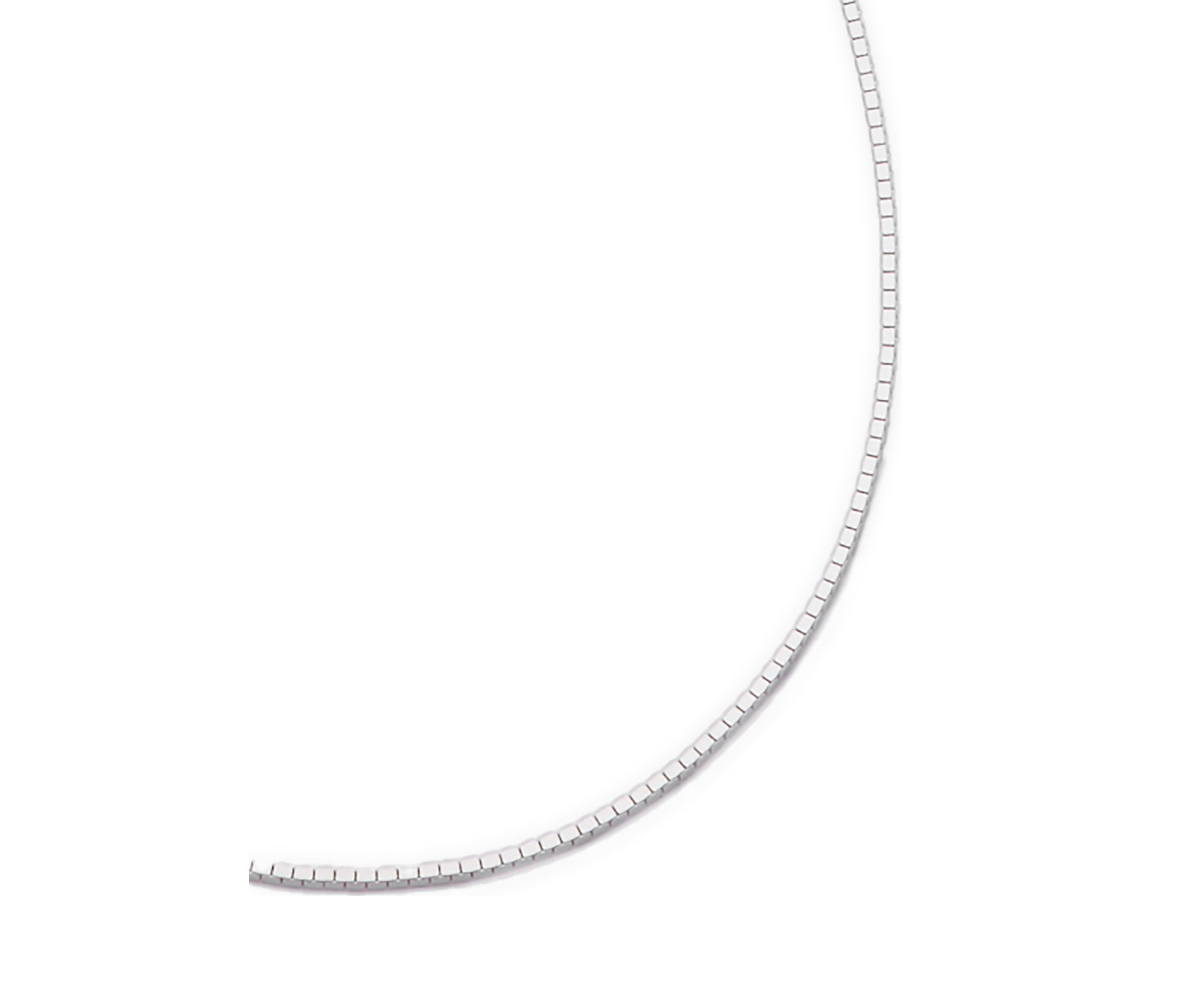 Sterling Silver Solid Box Necklace