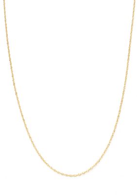 Belk Silverworks 24 Inch Gold Over Sterling Silver Necklace | belk