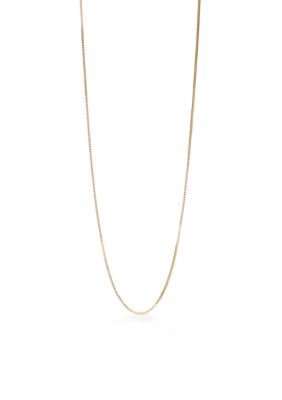 Belk Silverworks 24k Gold over Sterling Silver Box Chain