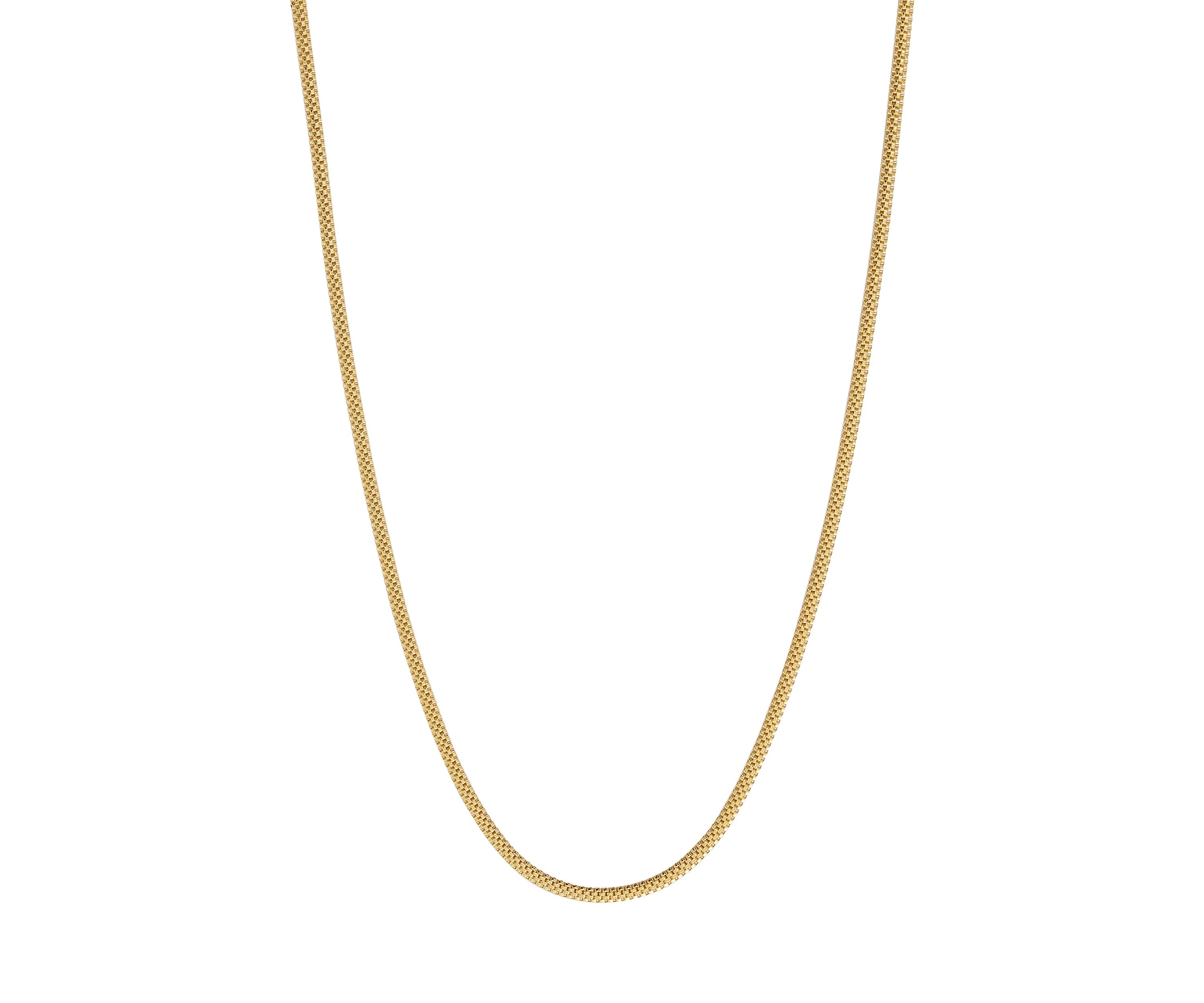 Gold Plated 18 Flex Herringbone Necklace