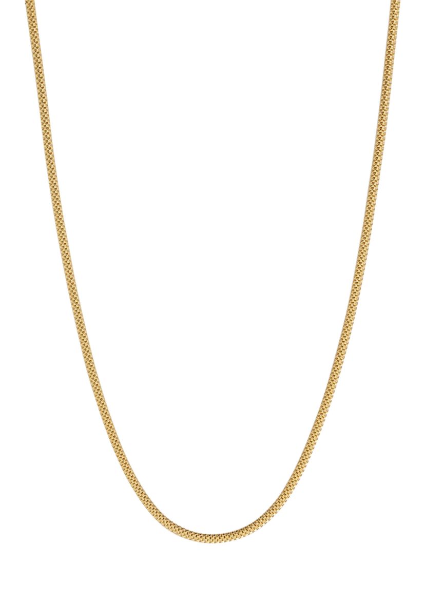 Gold Plated 18 Flex Herringbone Necklace