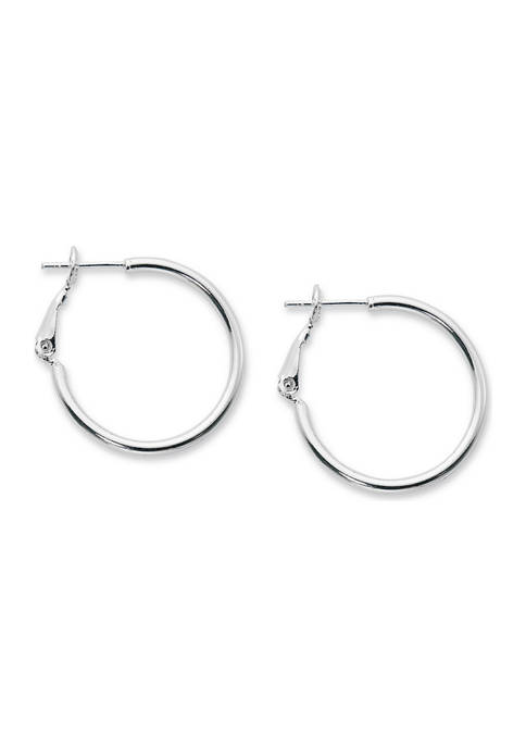 Belk Silverworks 25 Millimeter Hoop Earrings in Silver