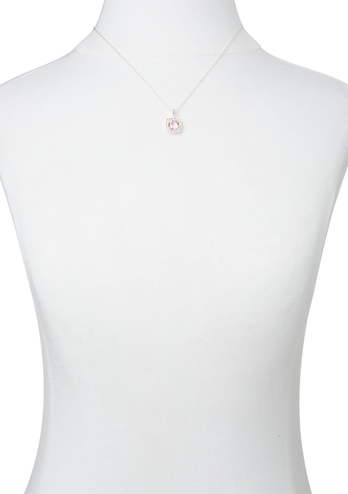 Square Stone Necklace and Earrings Set