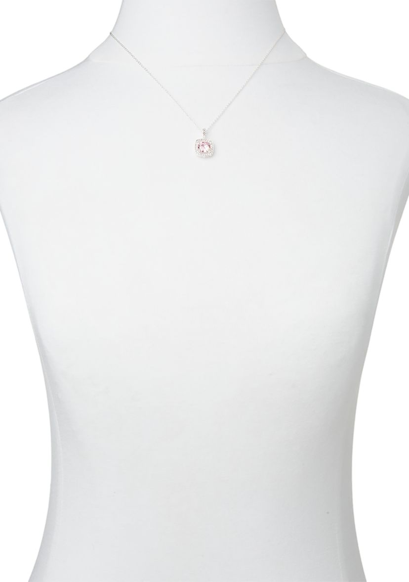 Square Stone Necklace and Earrings Set