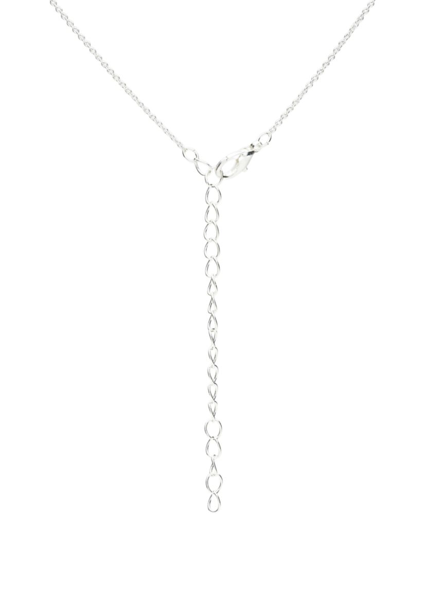 Square Stone Necklace and Earrings Set