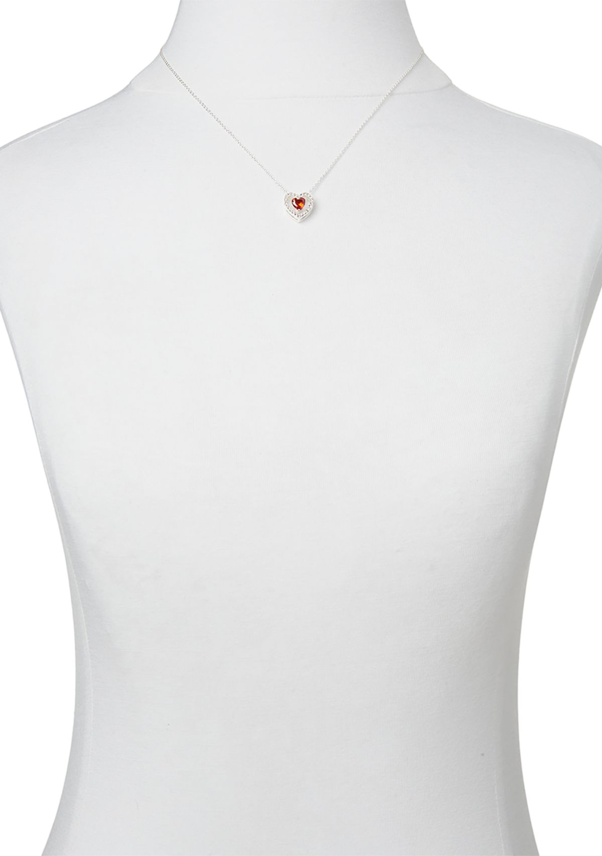 Heart Stone Necklace and Earrings Set