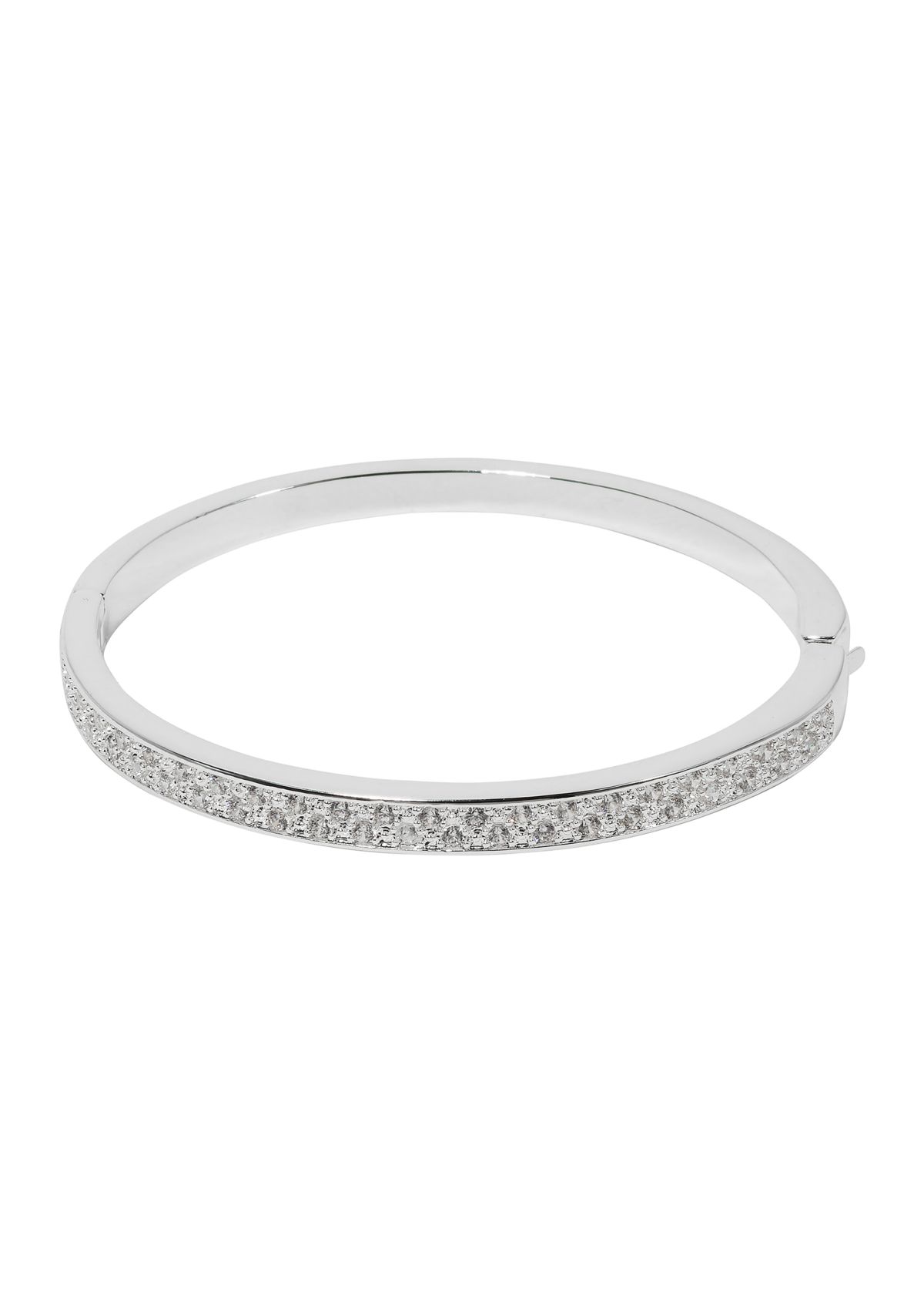 Silver Plated Lab Created Cubic Zirconia Bracelet