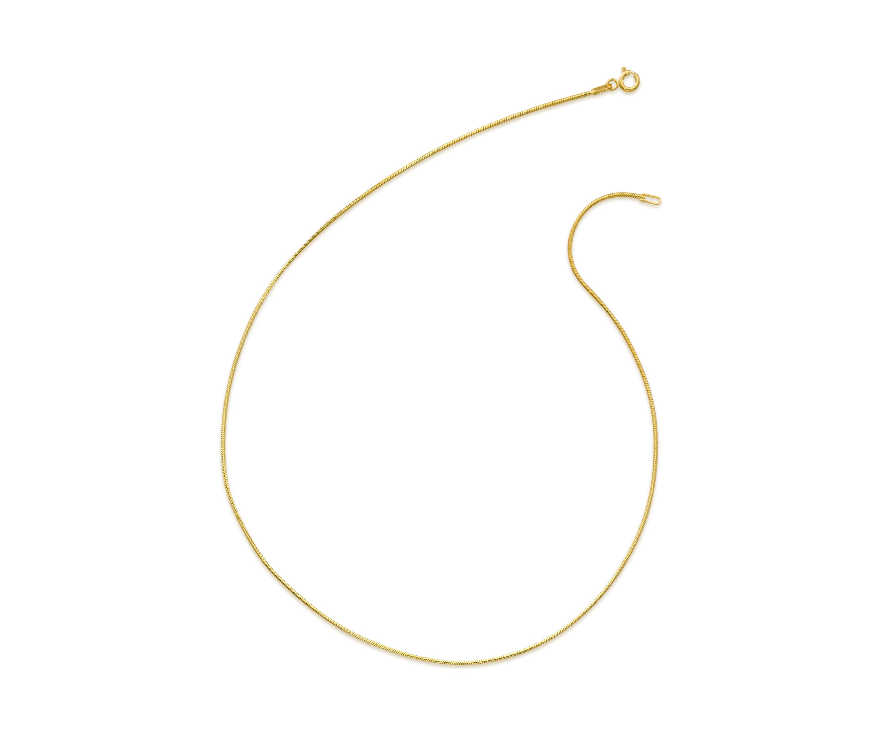 Gold Over Silver Plated Snake Chain Necklace