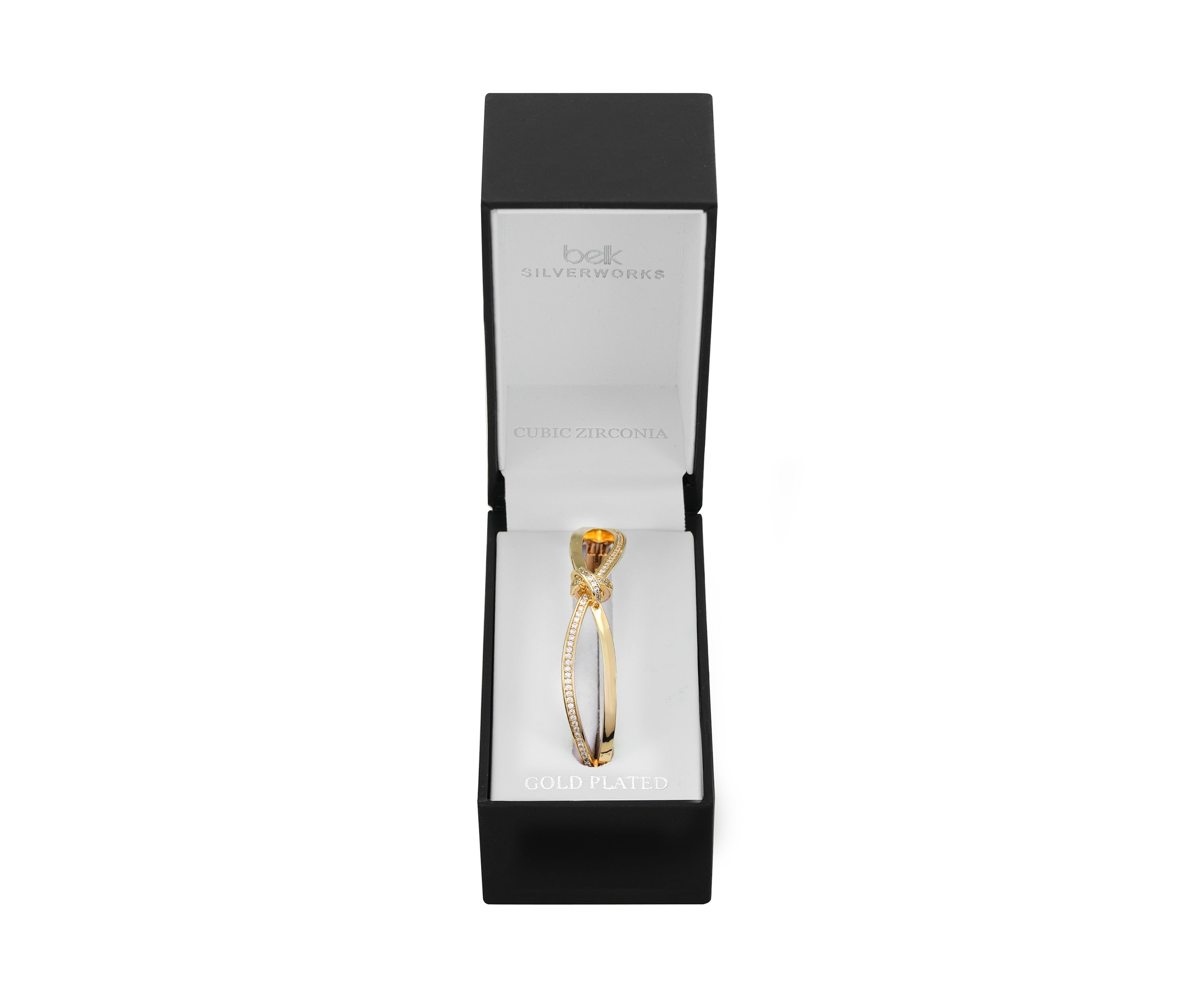 Gold Plated Lab Created Cubic Zirconia Knot Bracelet