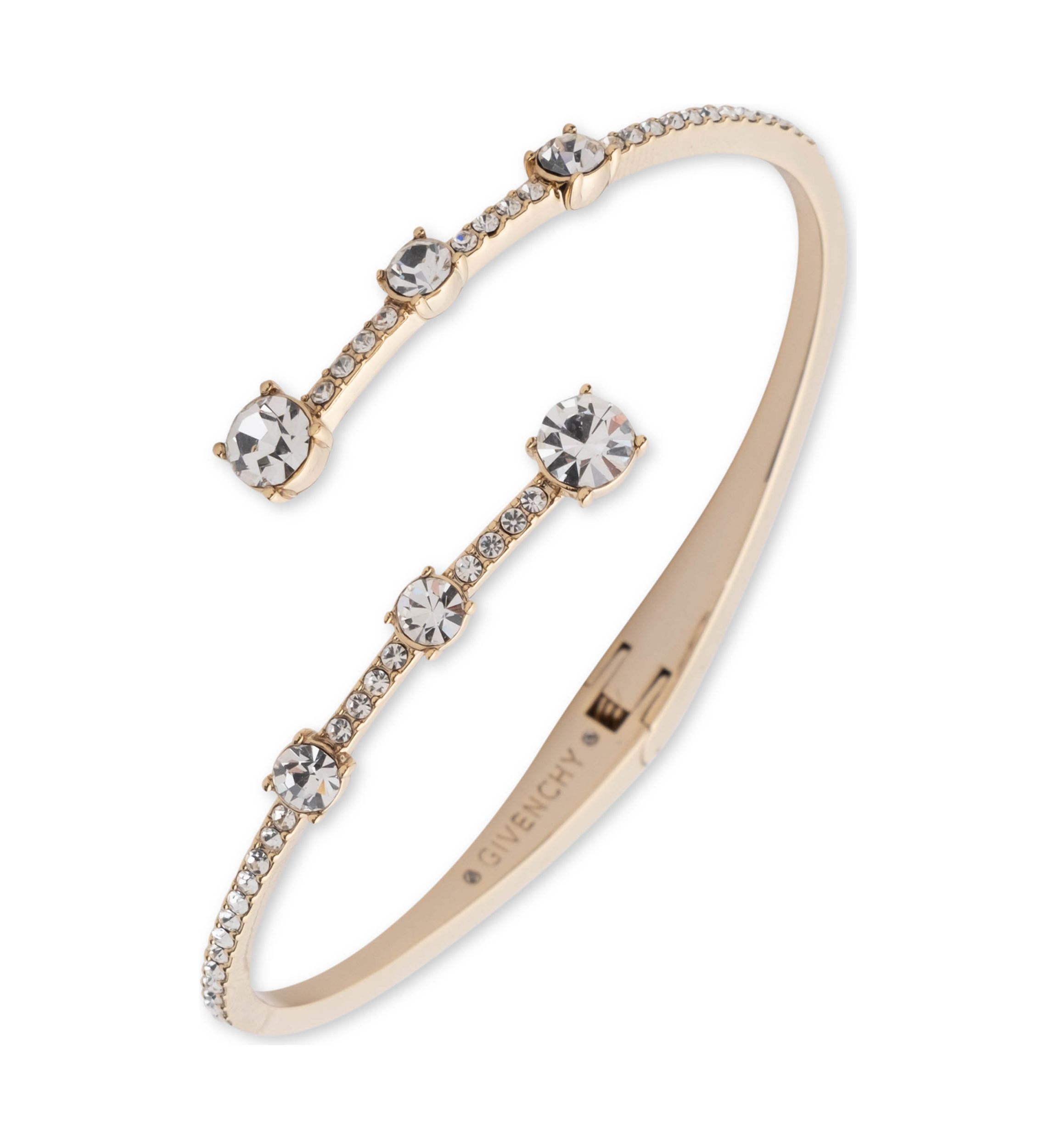 Crystal Pavé Bypass Bangle Bracelet