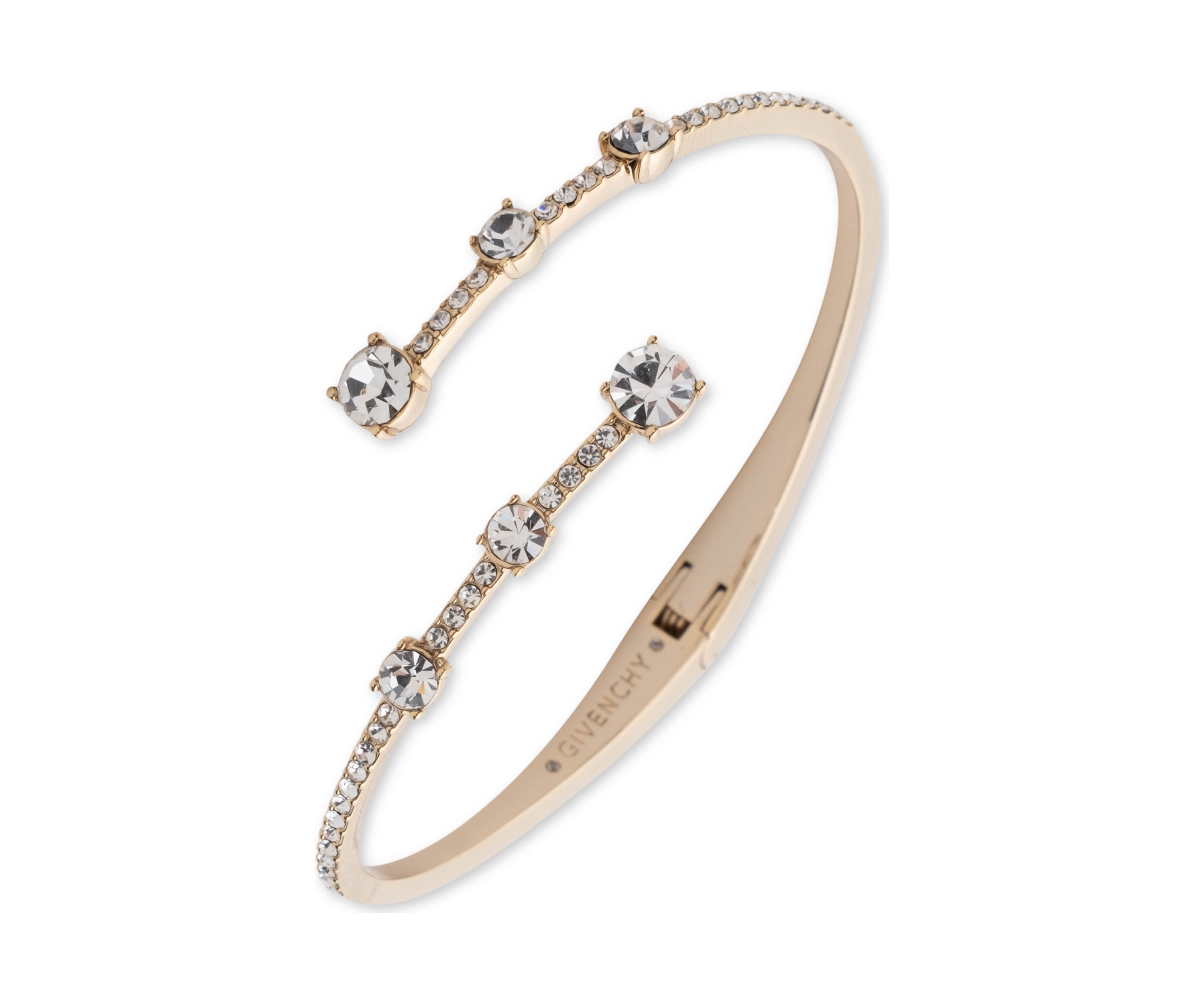 Crystal Pavé Bypass Bangle Bracelet