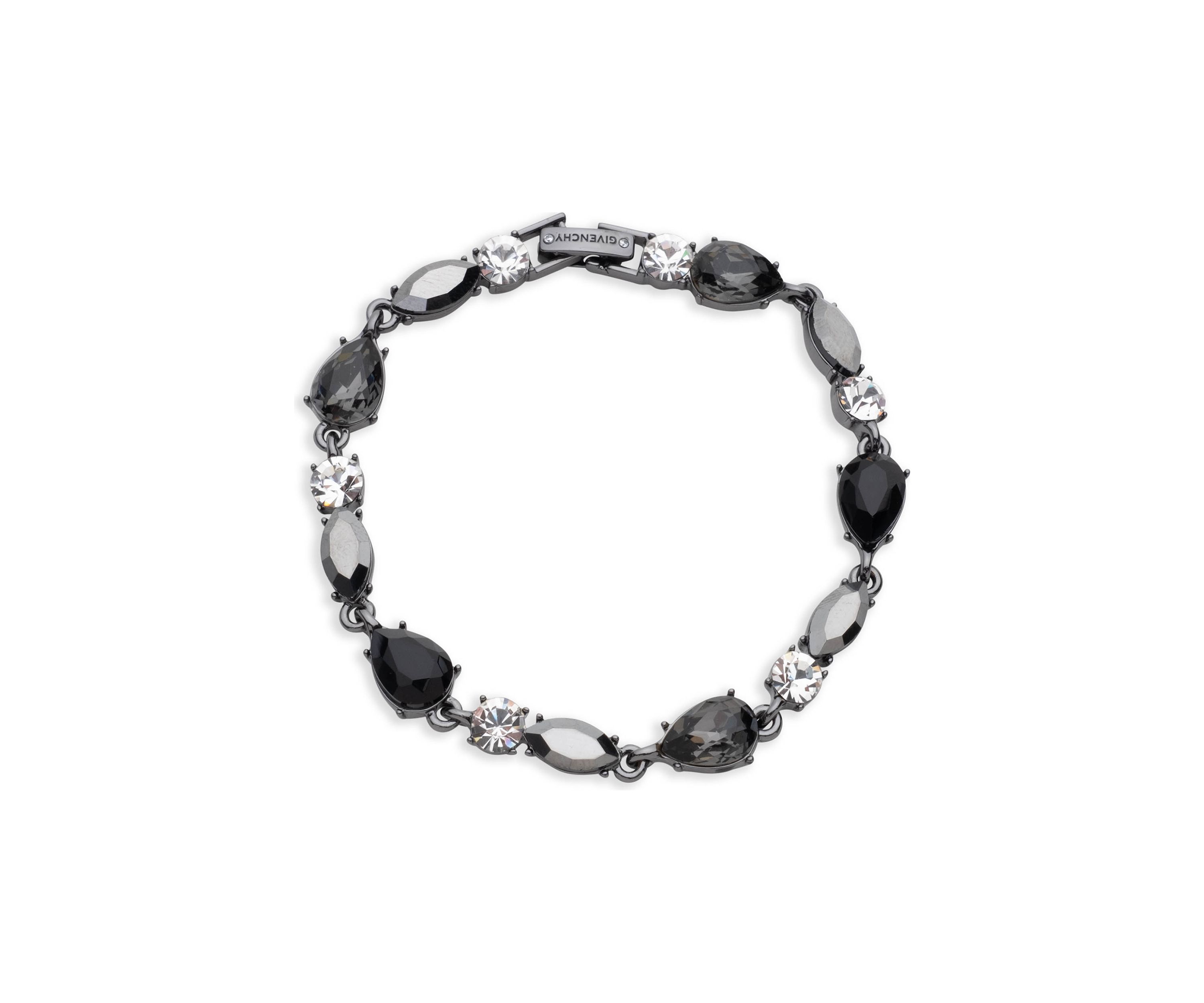Hematite Tone 7.25 Black Flex Bracelet