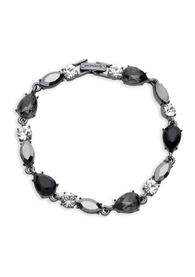 Hematite Tone 7.25 Black Flex Bracelet