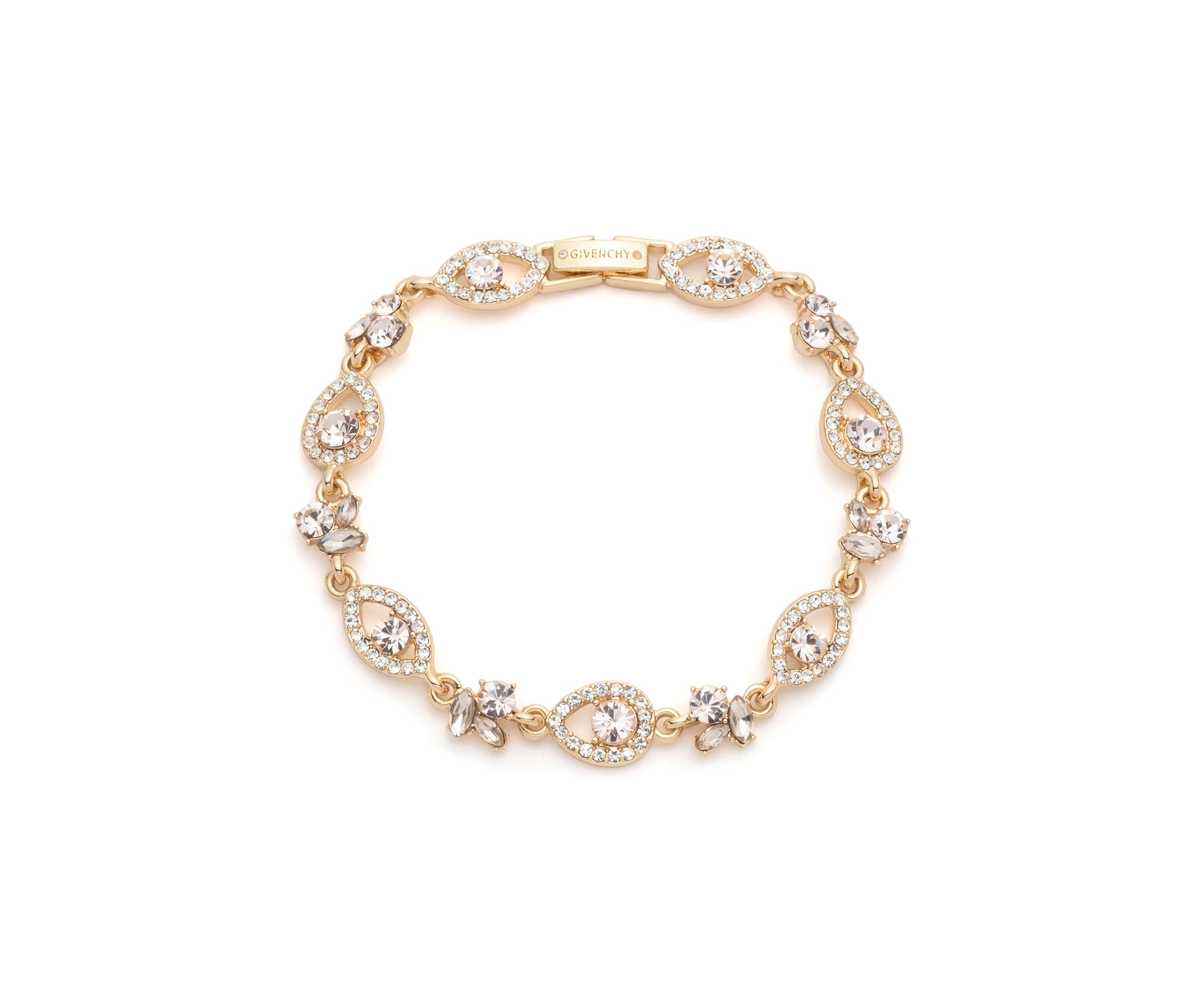 Gold Tone Cameo Pink Flex Bracelet
