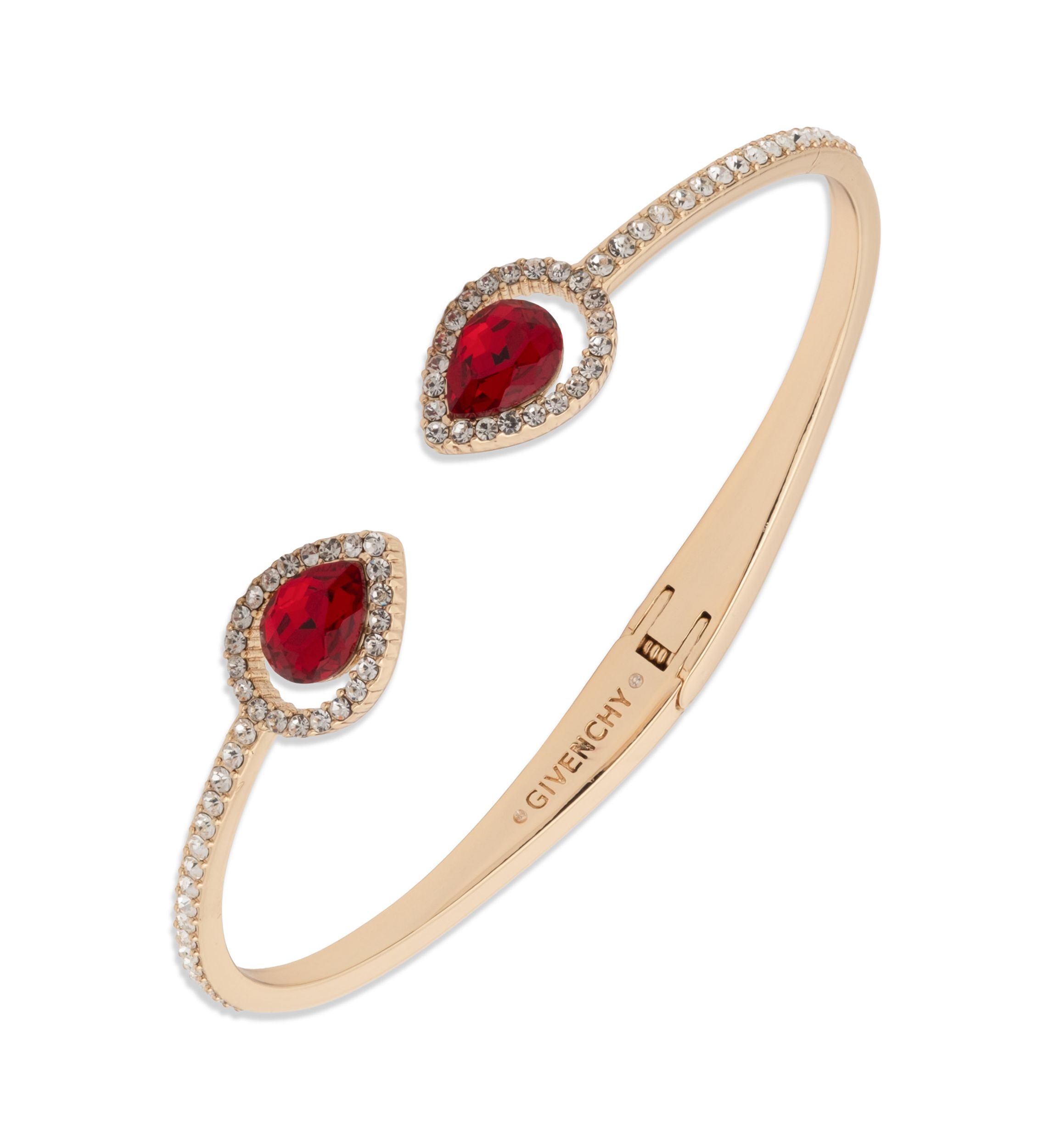  Siam Pear Stone Cuff Bracelet