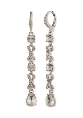 Belk Silver Tone Crystal P Earrings