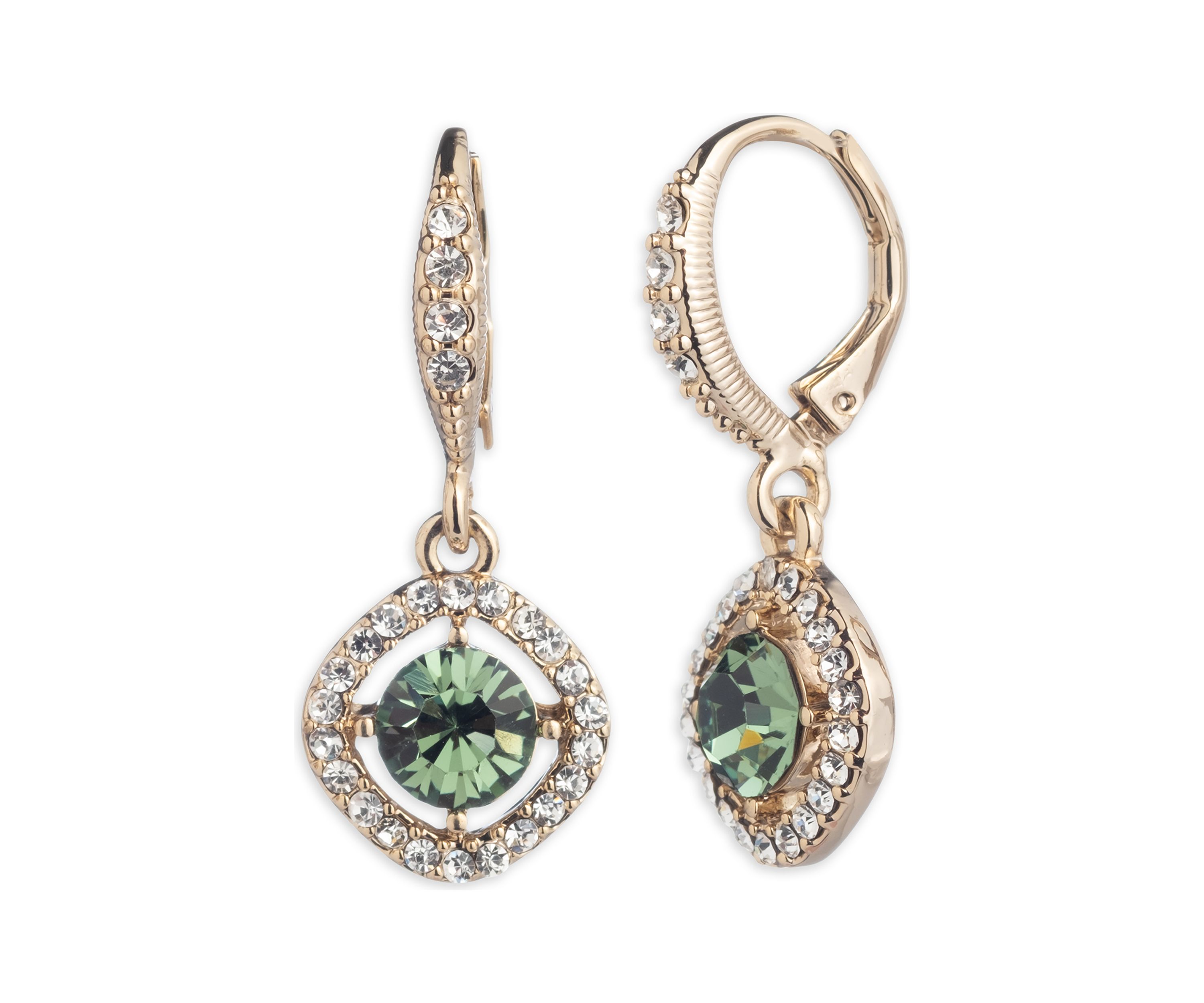 Gold Tone Erionite Drop Earrings