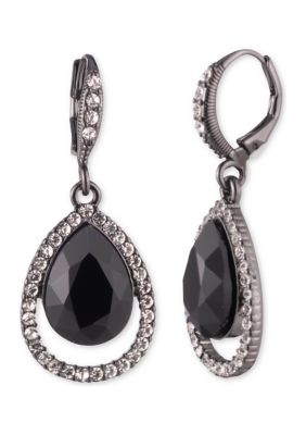 【sale】Givenchy☆Crystal Pear Drop Leverback ピアス Givenchy Silver-Tone Crystal Pear-Shape Earrings | Arden Fair