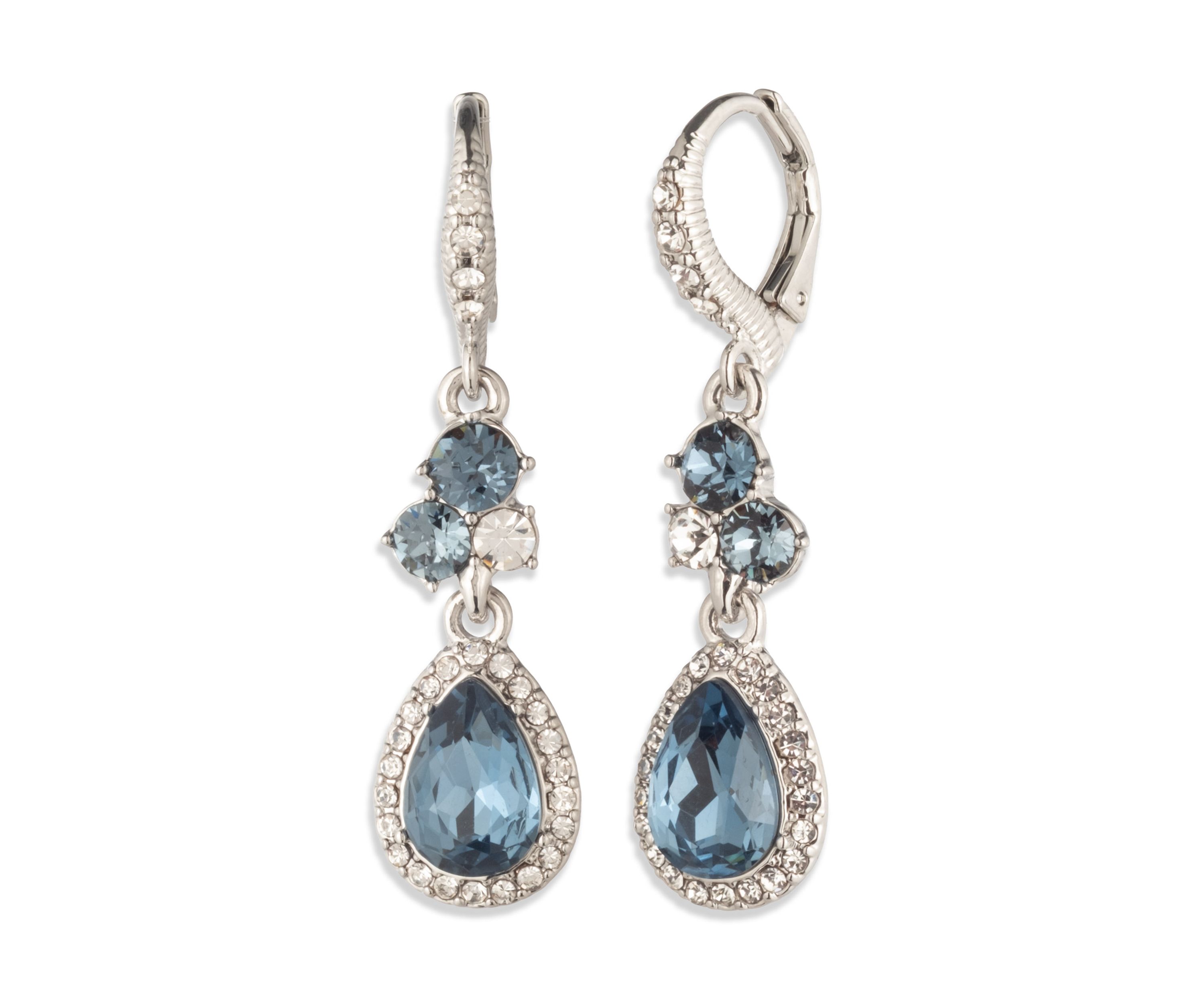 Pear Stone Double Drop Earrings