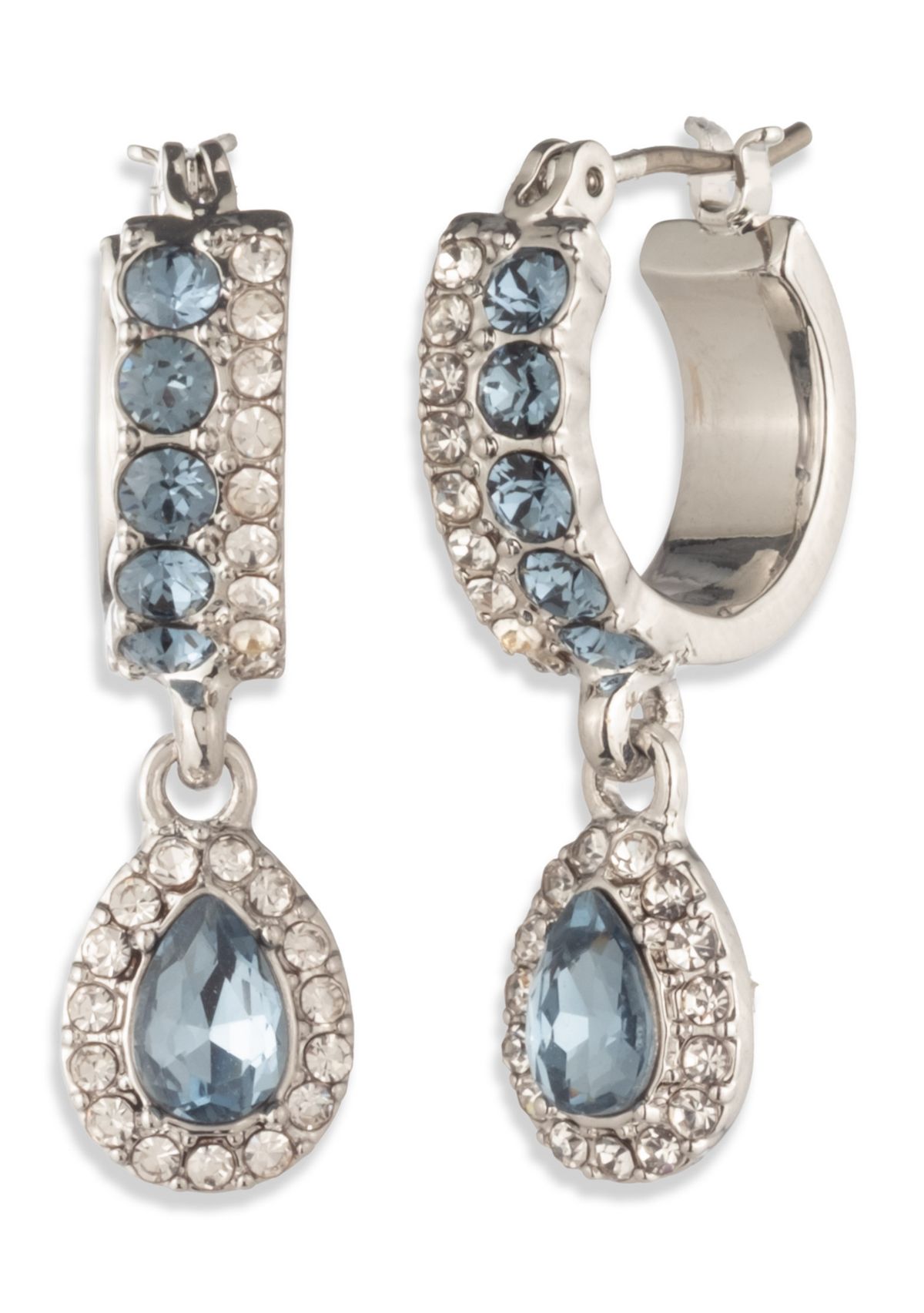 Hoop Crystal Drop Earrings