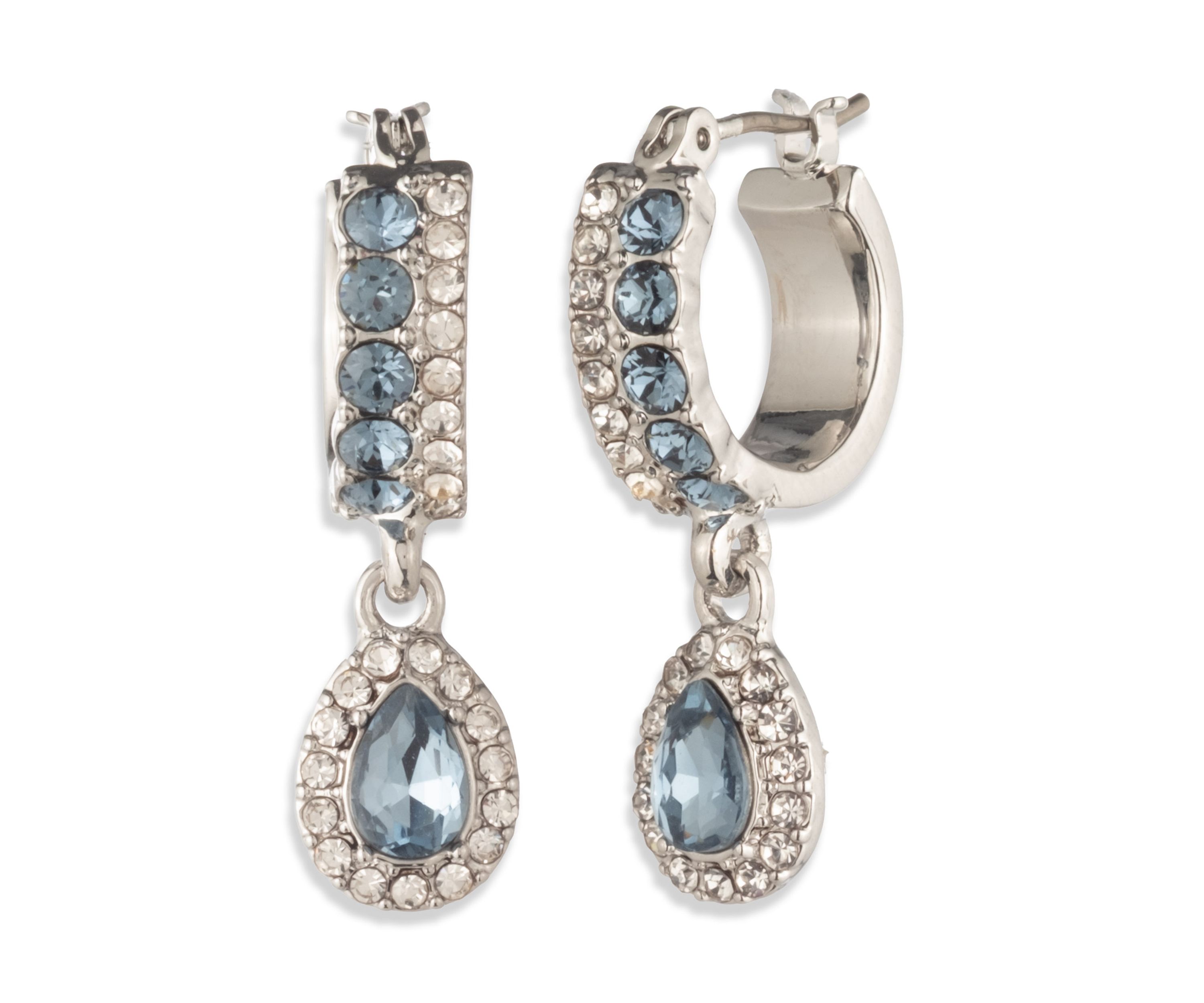 Hoop Crystal Drop Earrings