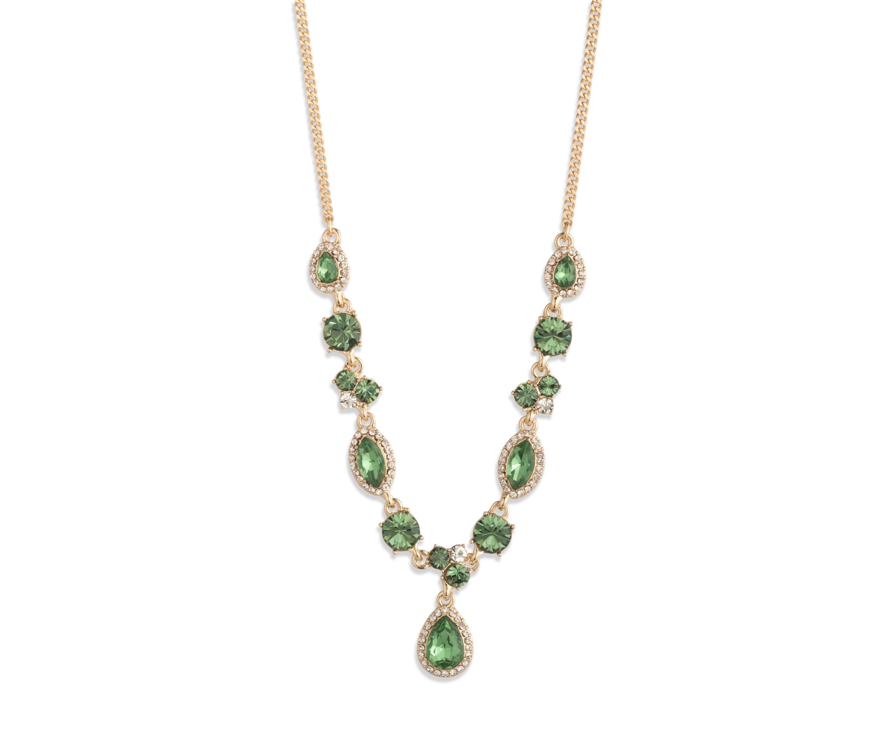 Green Crystal Statement Necklace