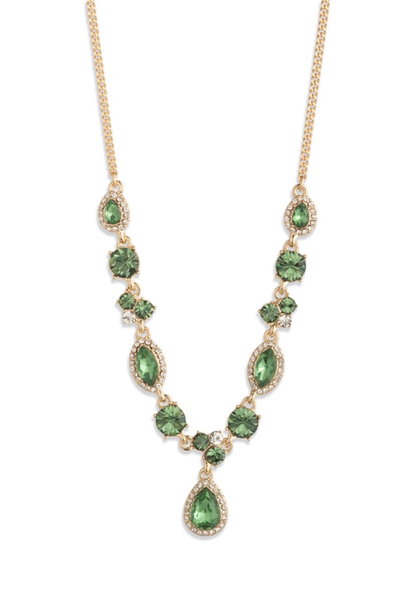 Green Crystal Statement Necklace