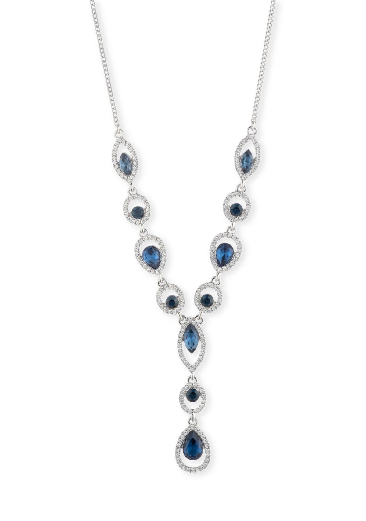 Gold Crystal Y-Necklace 